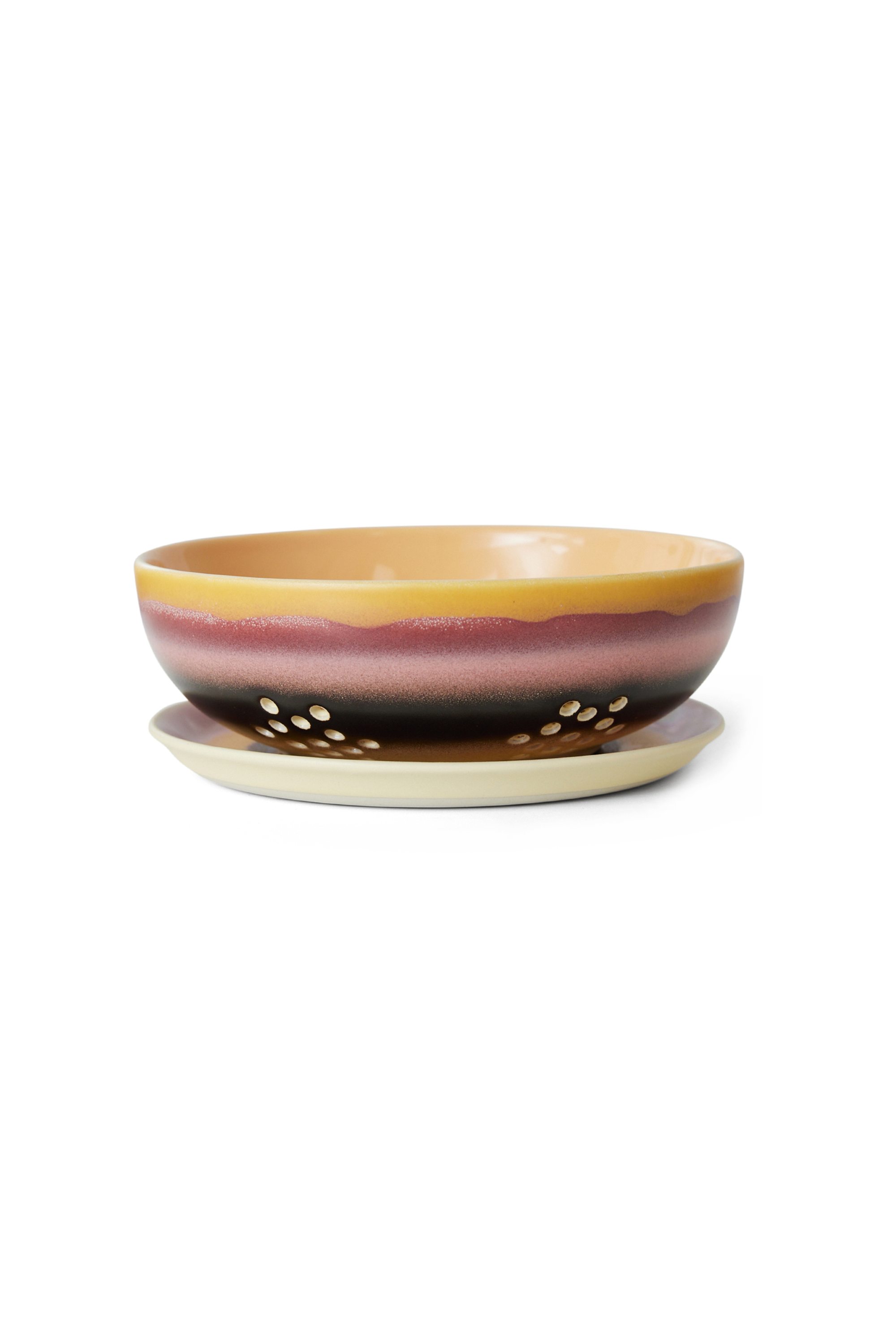 70s Ceramics Sunset Berry tál