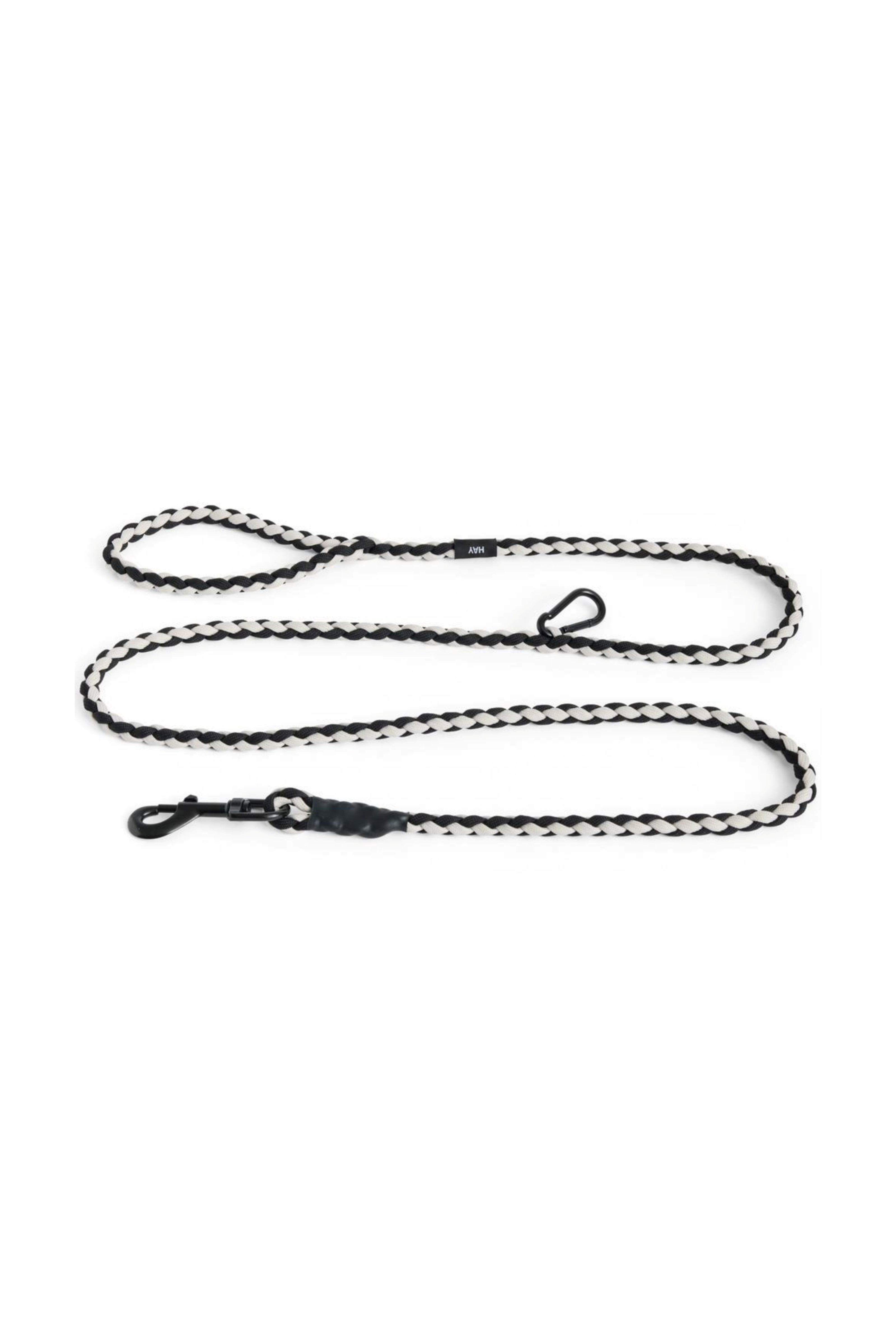 HAY Dogs Leash-Braided Adjustable M/L-Black, white | Hay | Home of Solinfo