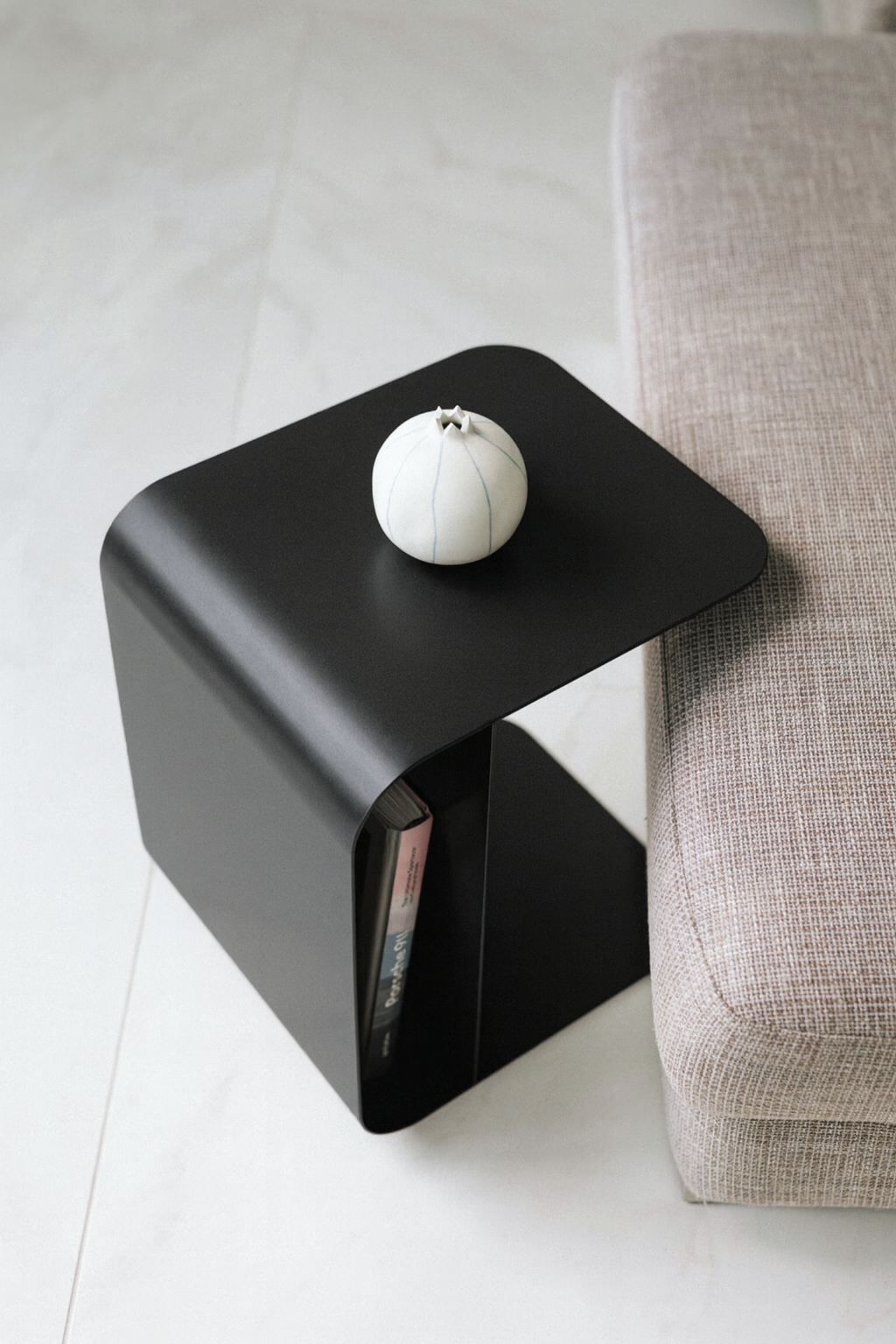 Mira black side table