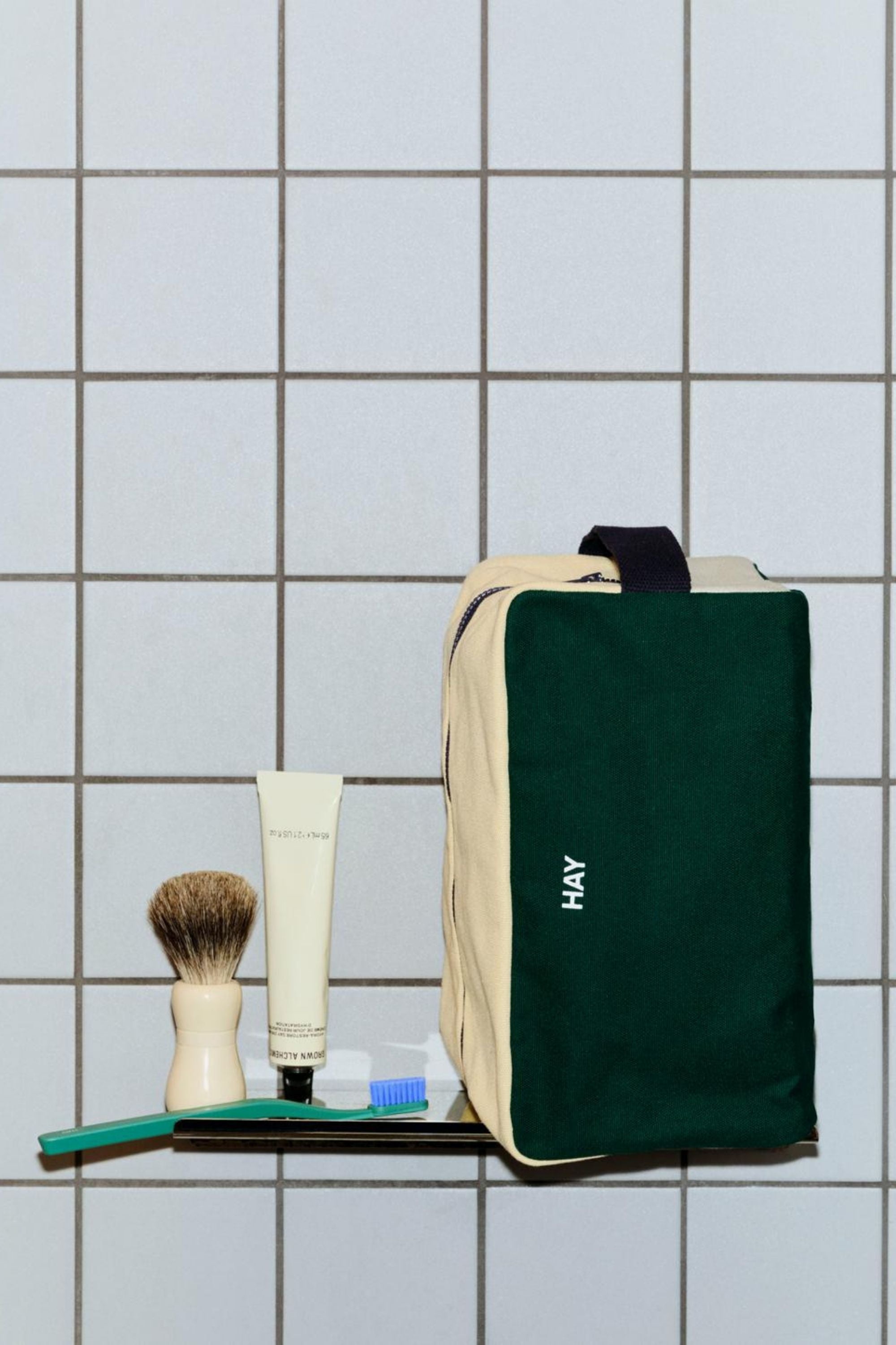 Multi Wash Bag Medium Dark green multi