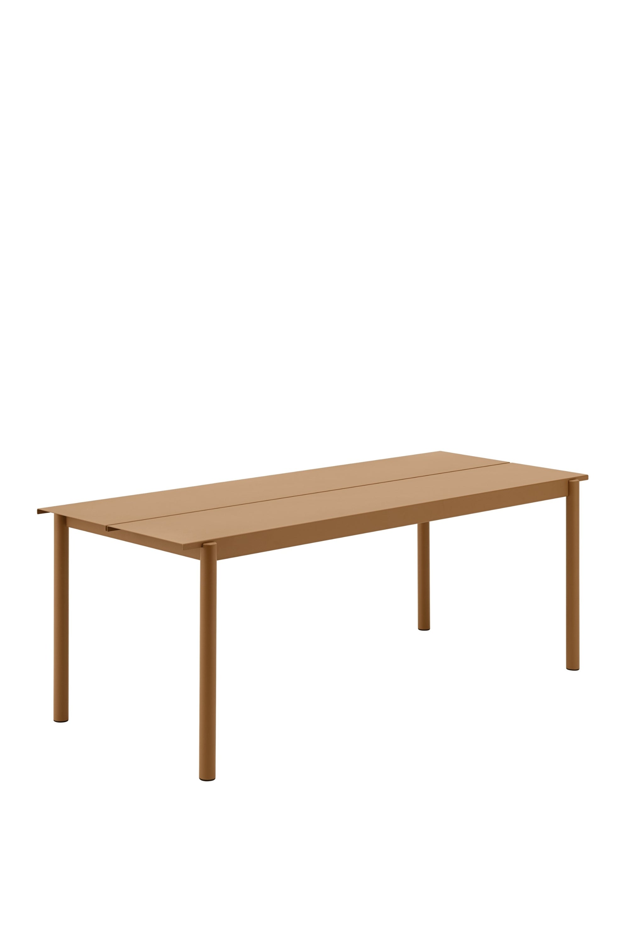 Linear Steel Table Burnt Orange