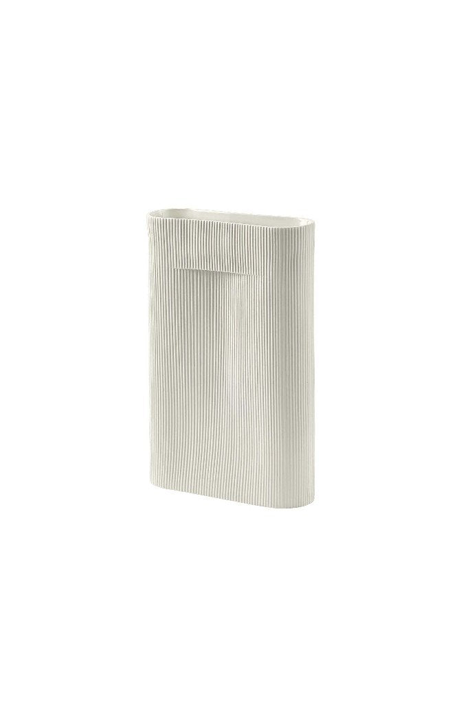 Ridge off white vase 48,5 cm
