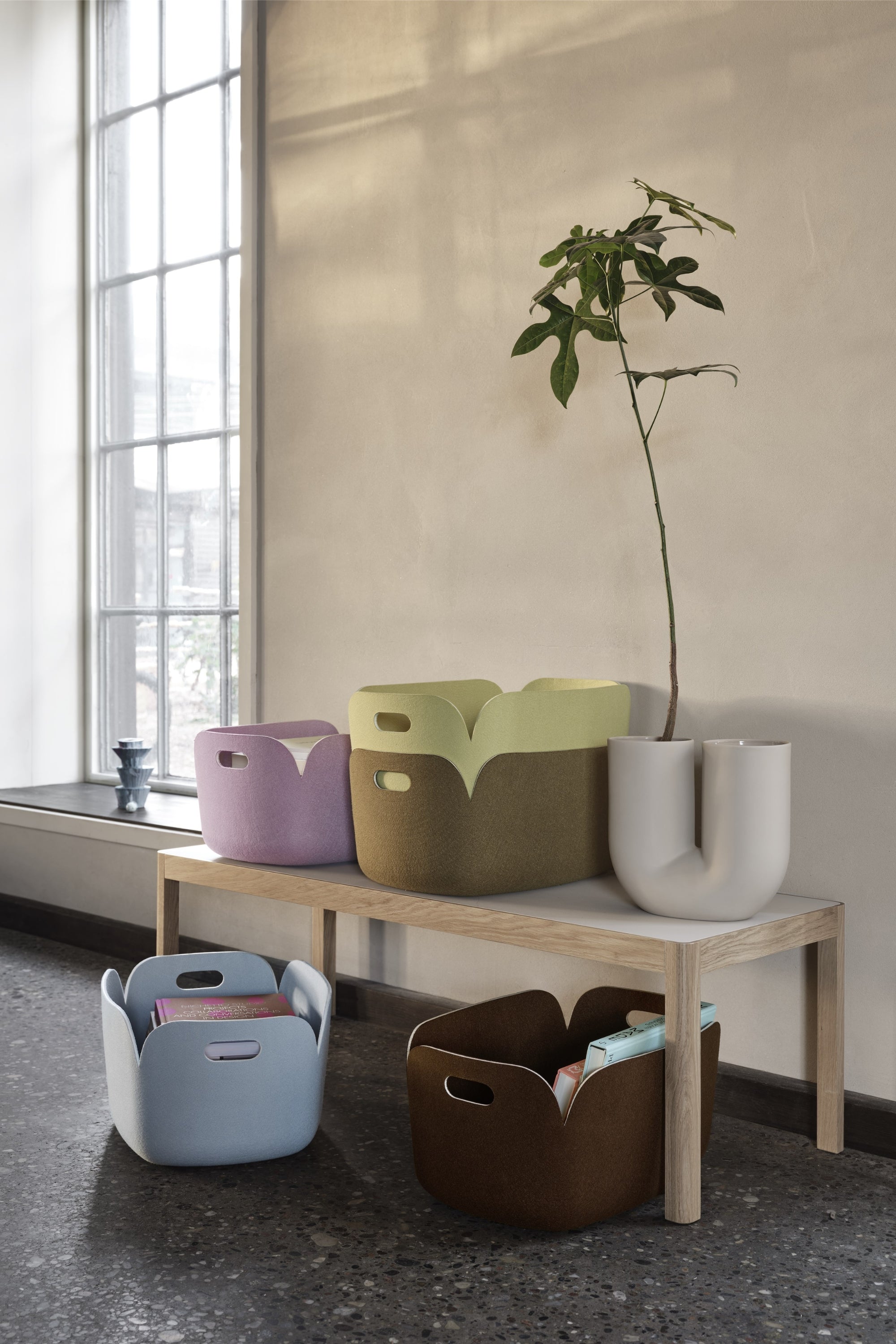 Restore light blue basket
