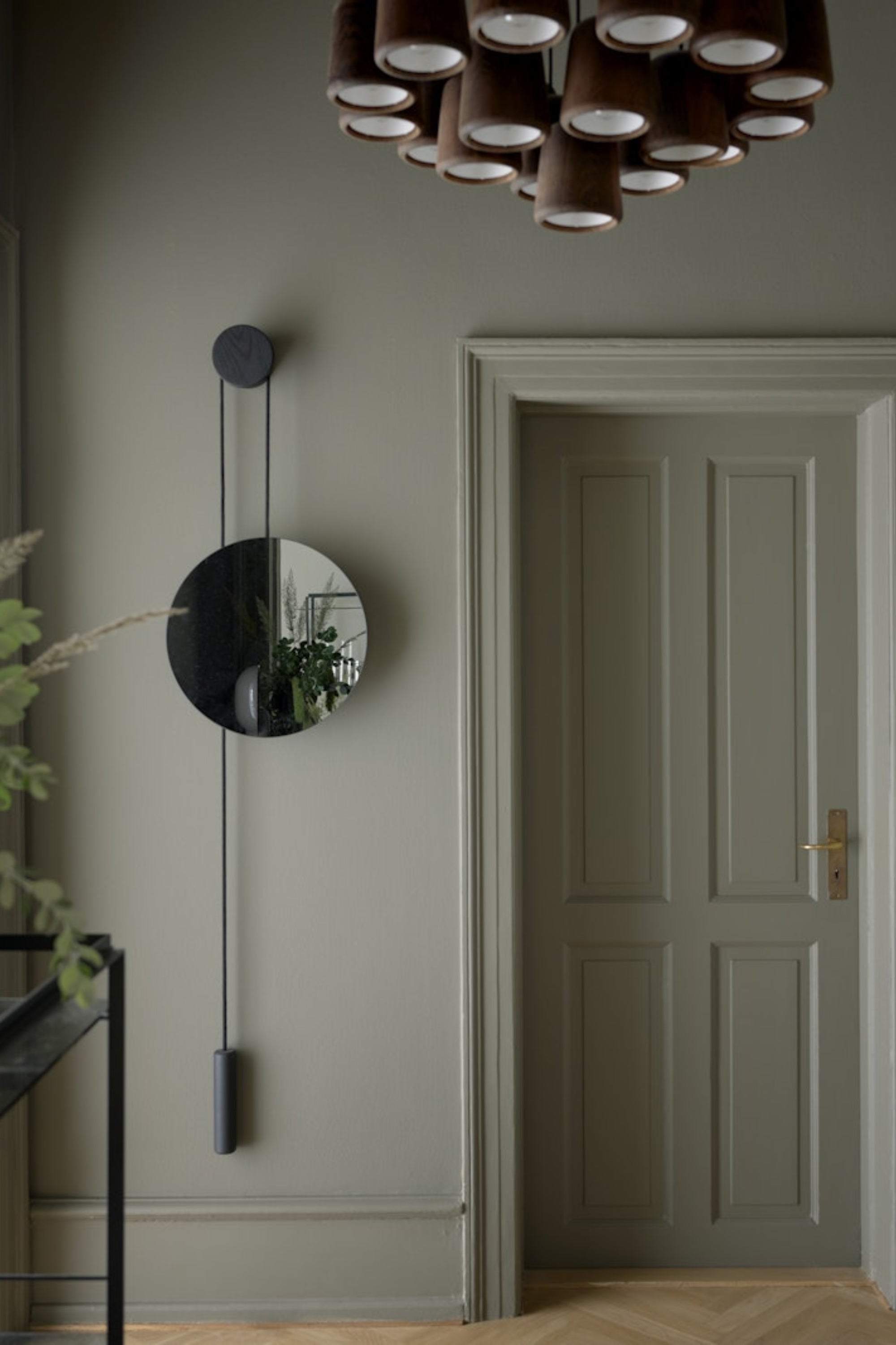Rise & Shine black wall mirror