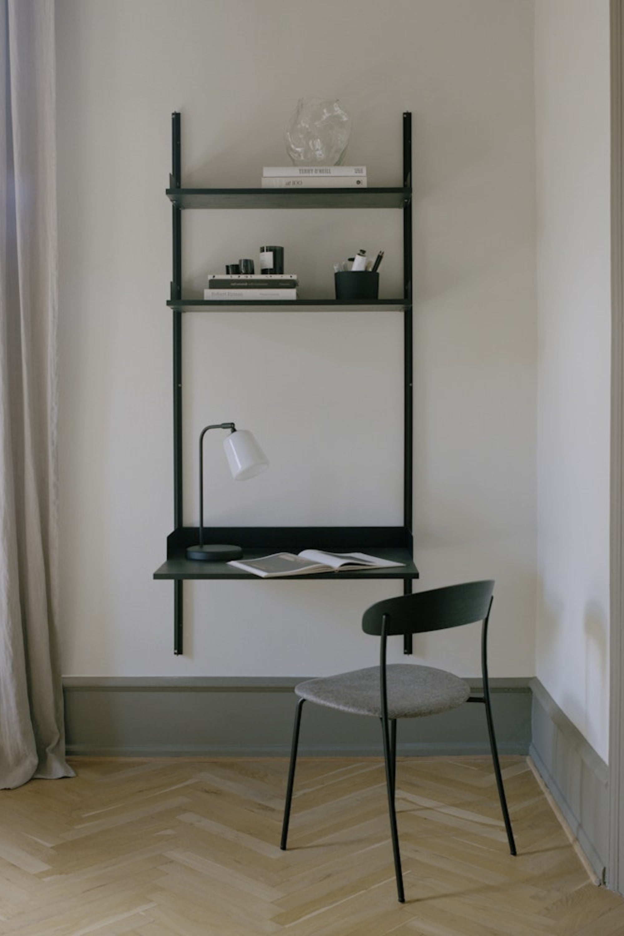 Study black shelf