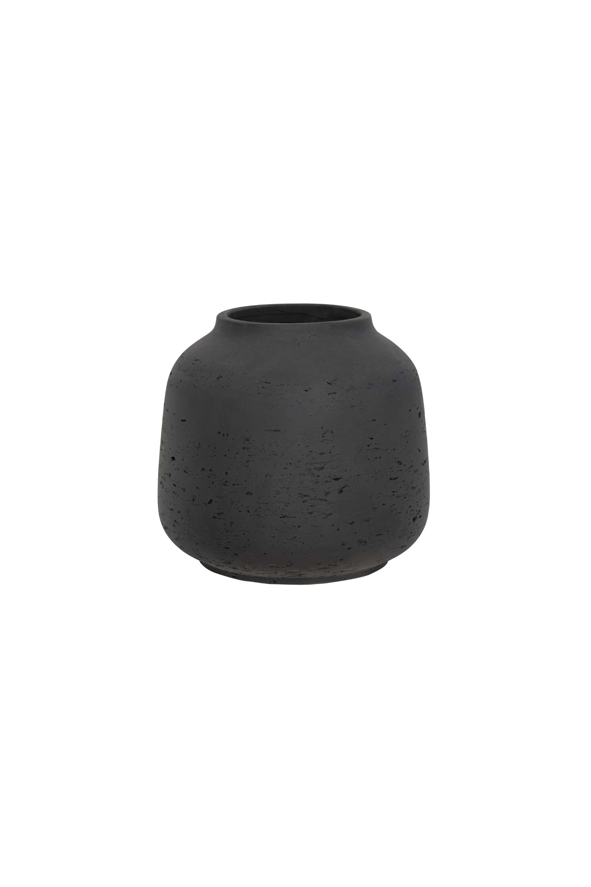 Jabari M Black Washed Flowerpot