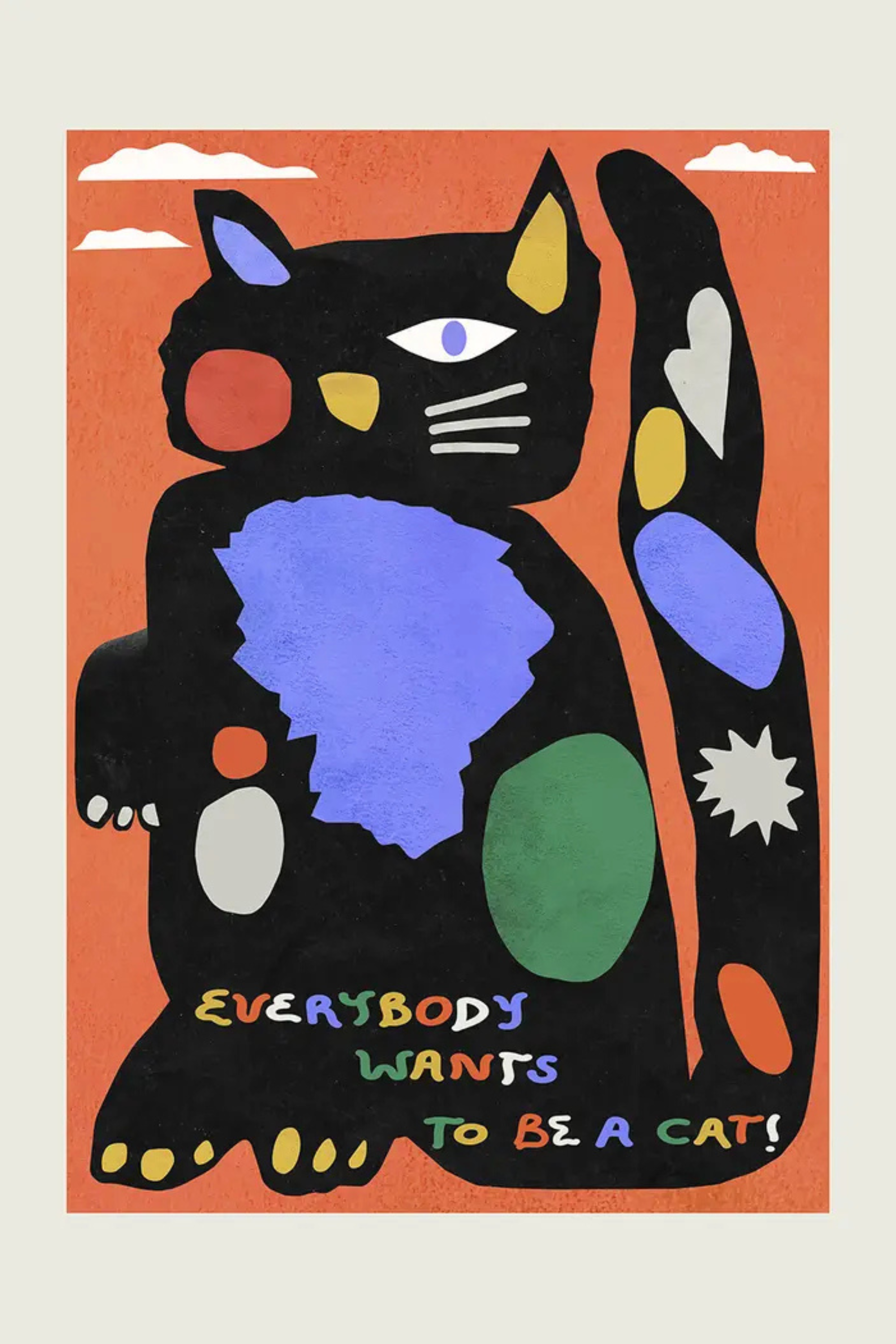Be a Cat Art Card