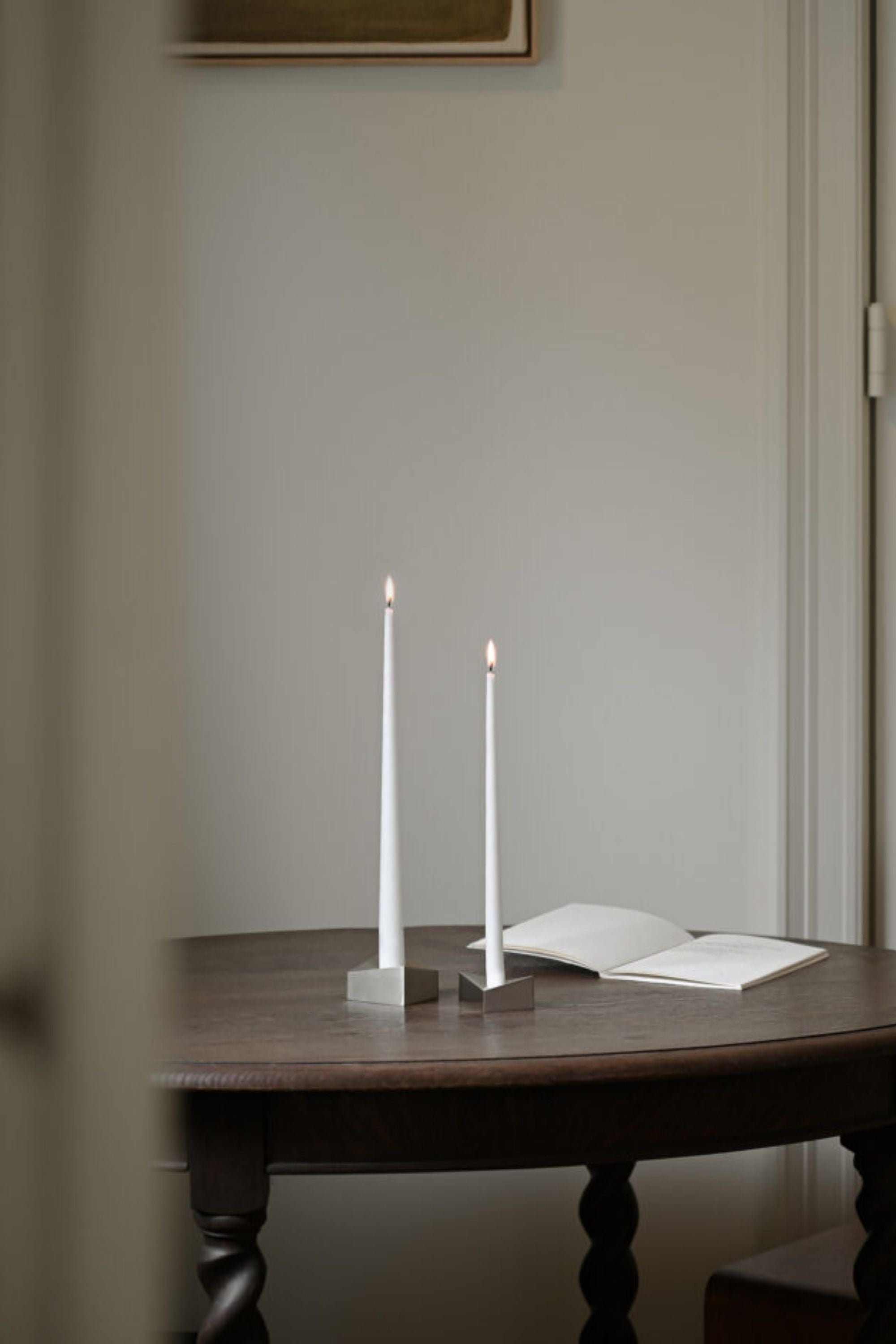 Reflect kicsi gyertyatartó szálcsiszolt króm