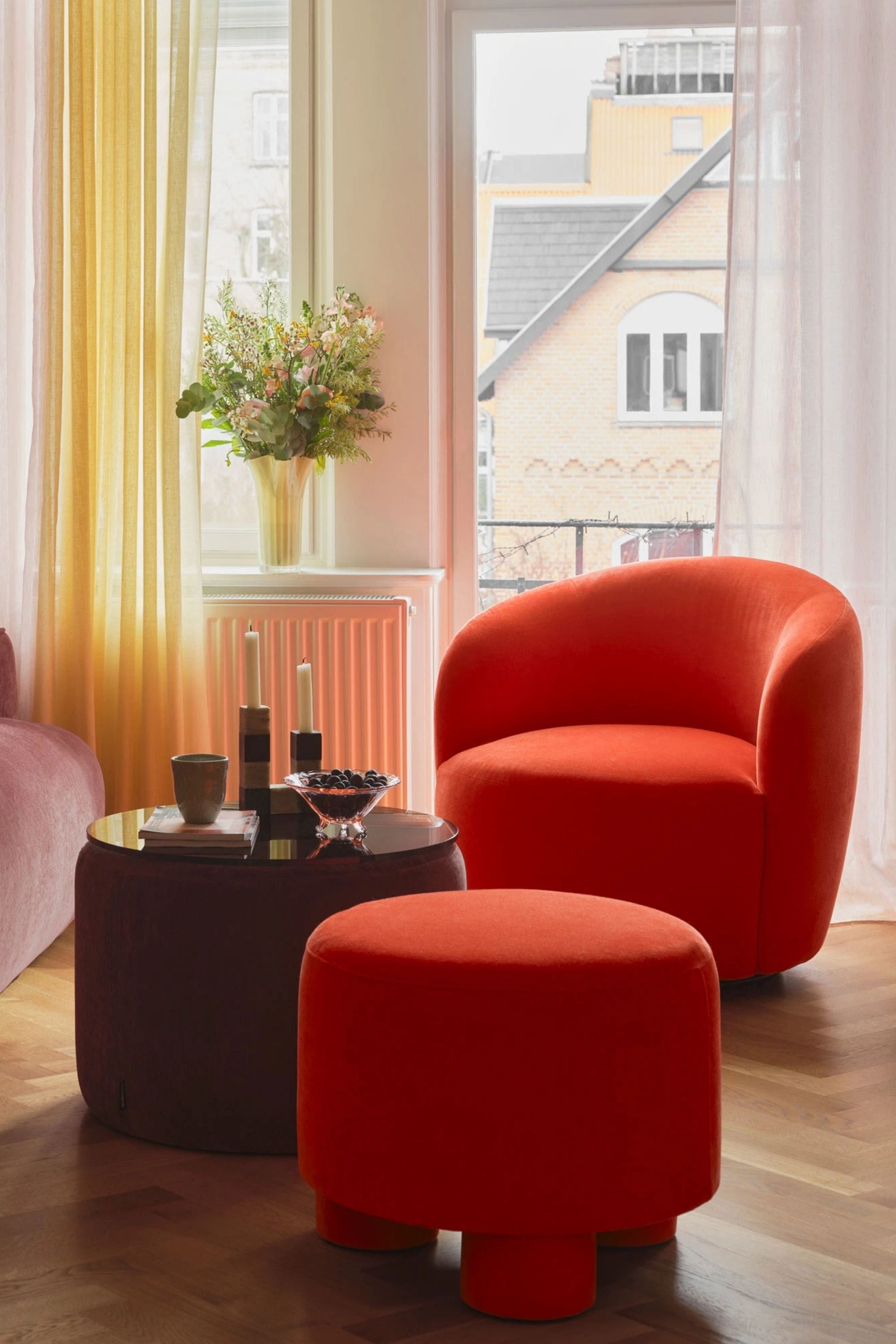 Rosie Chair Moss Cherry