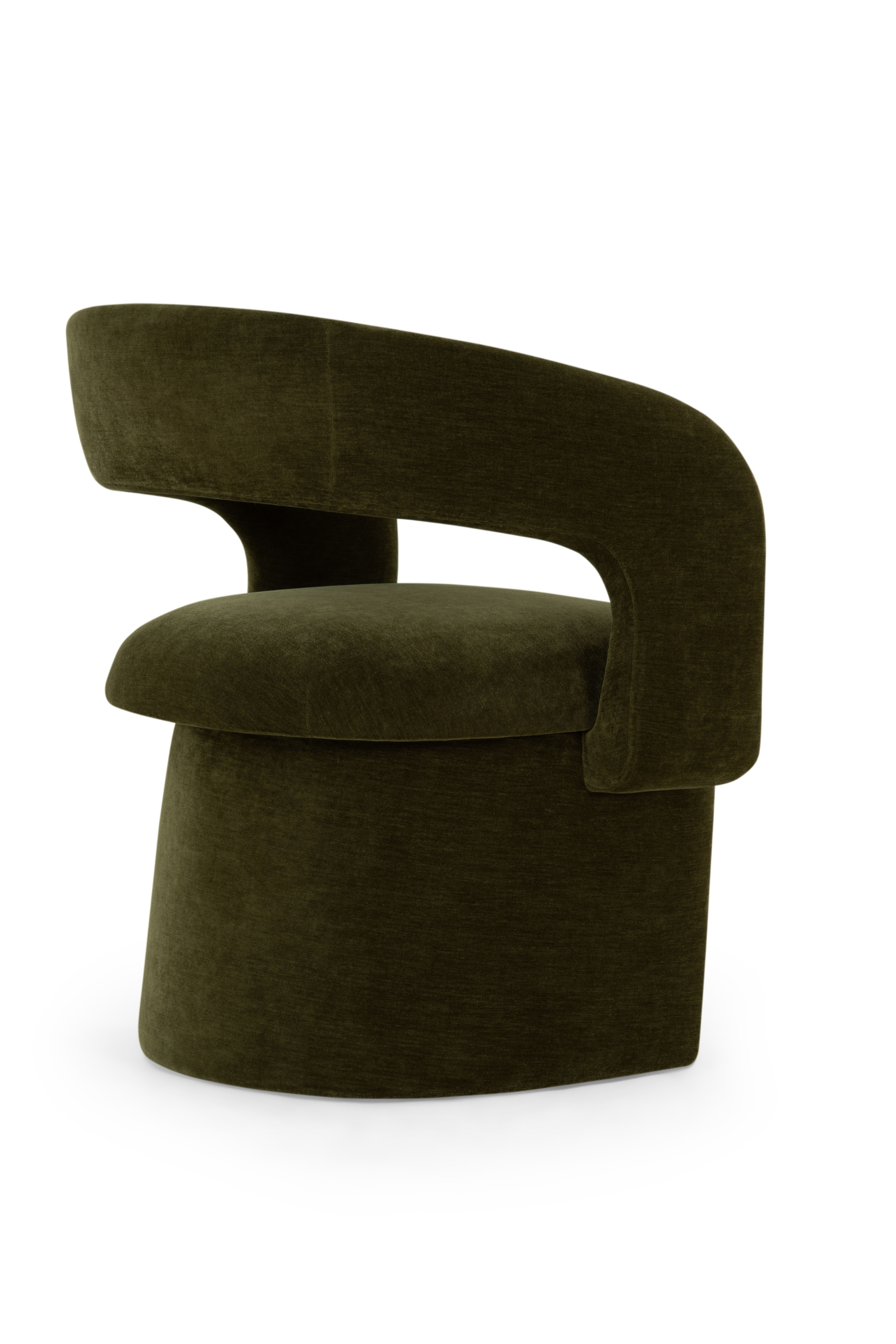 Asger Dining Chair, Moss Olive, Adjustable