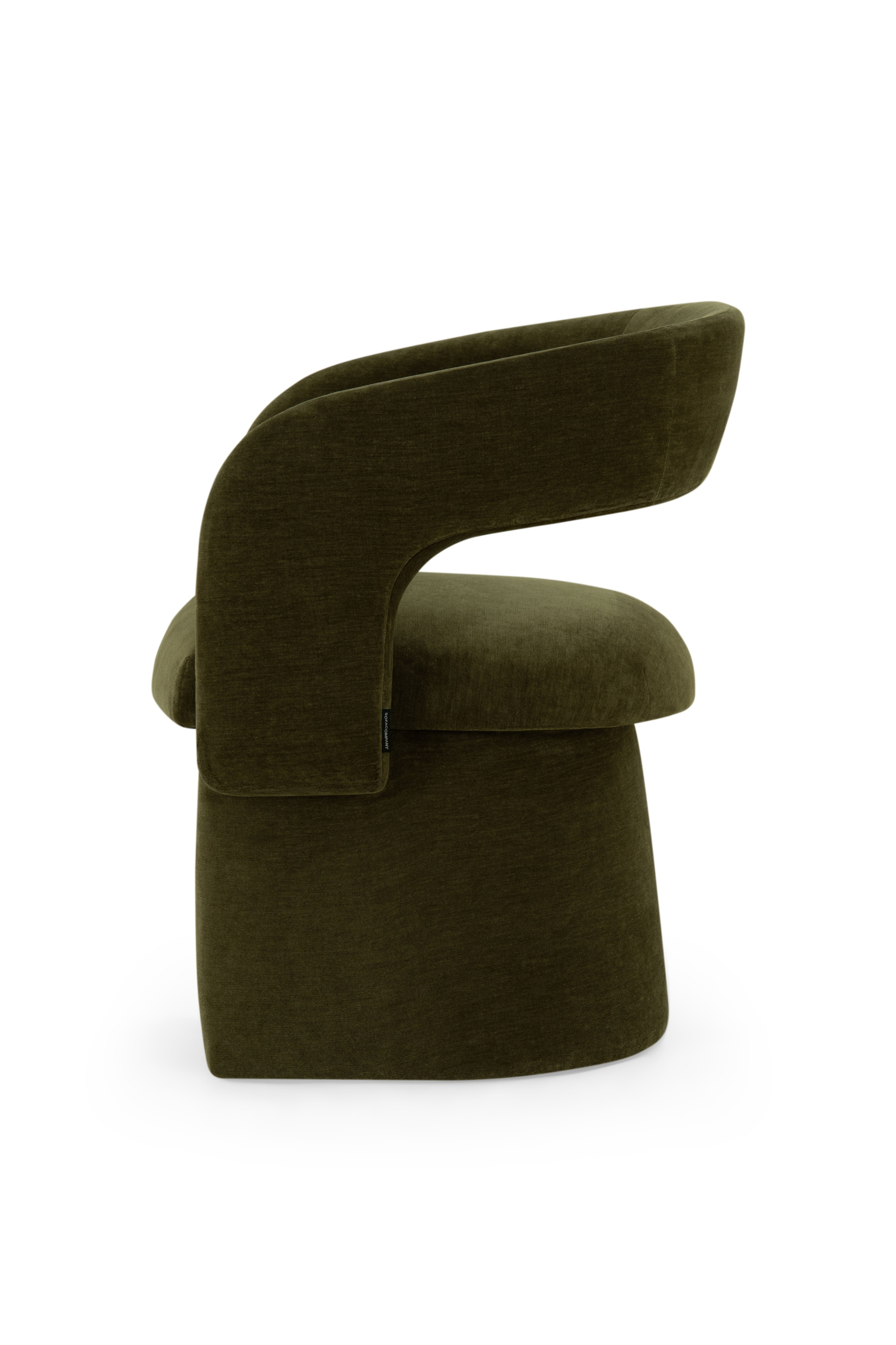 Asger Dining Chair, Moss Olive, Adjustable
