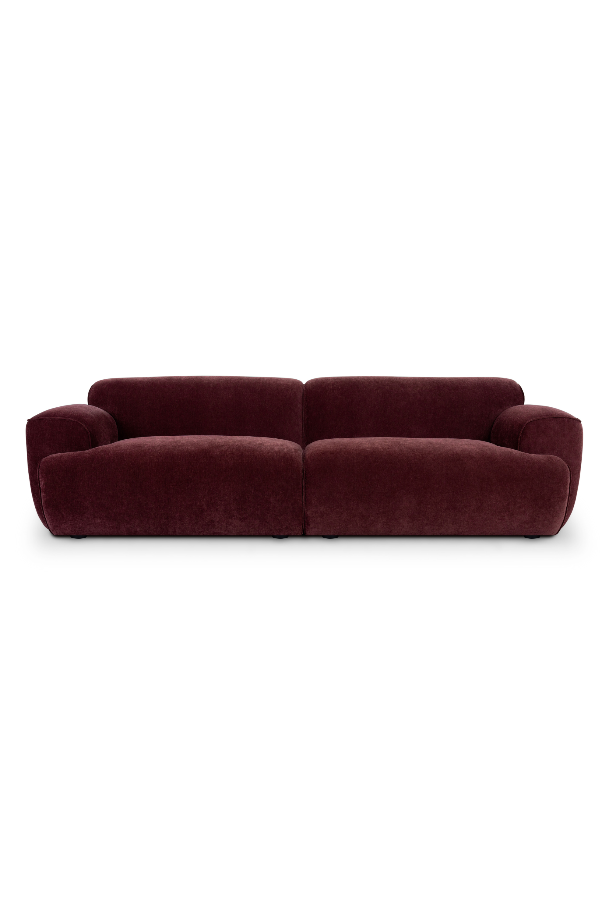 Greta Moss Burgundy Sofa