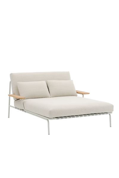Settle Lounge kültéri ágy karfával - Laze 1/Szürke