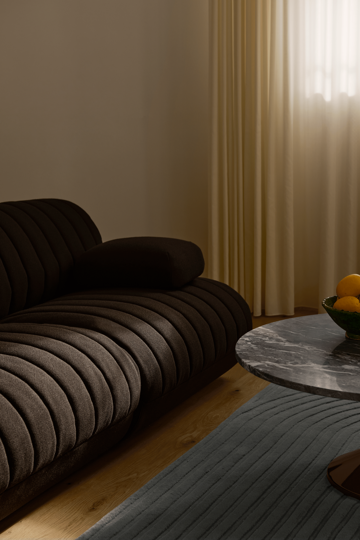 Coltre Modular Sofa, 2 seater, Turf / Dark Brown