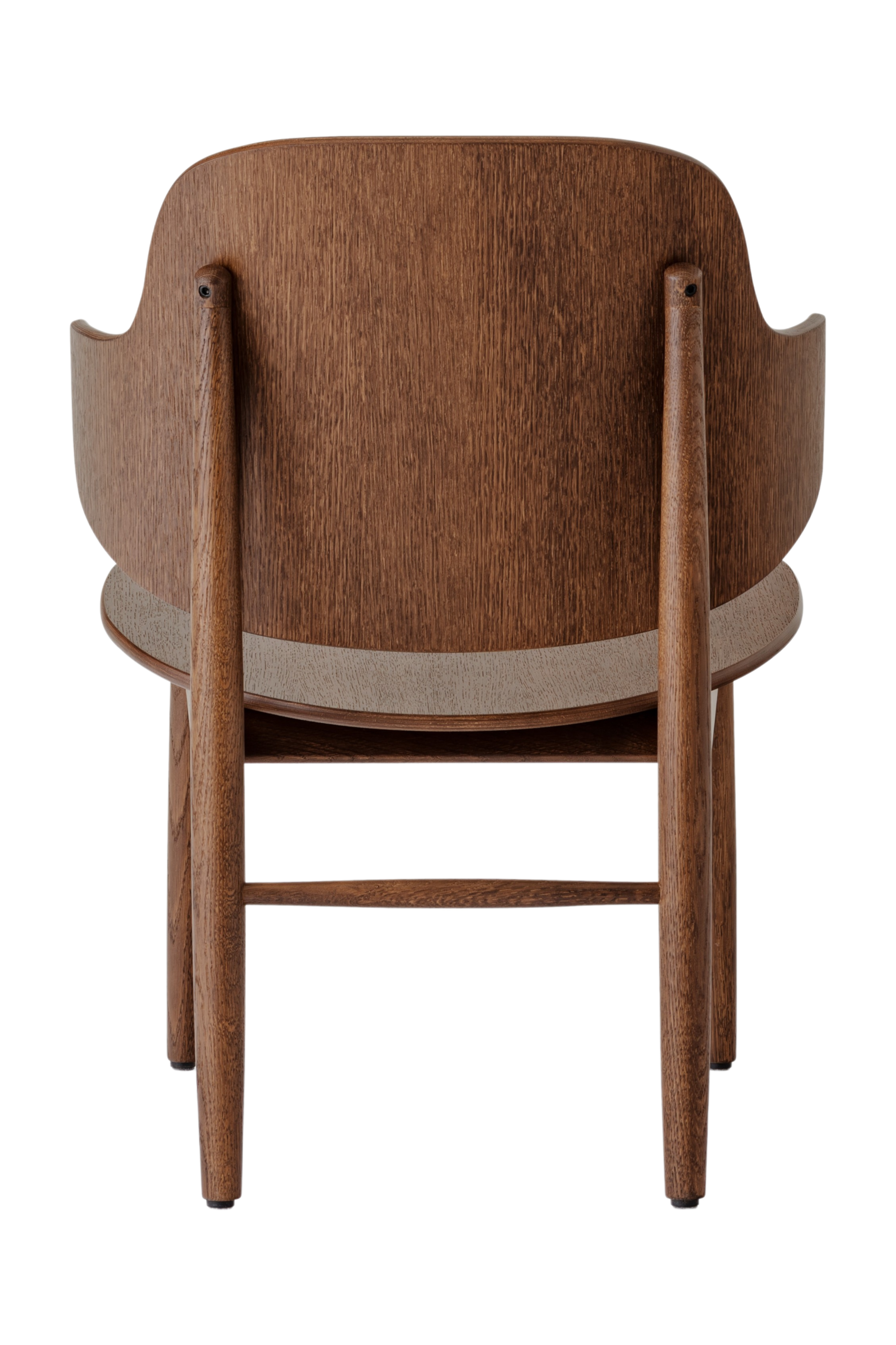 The Penguin Wooden Lounge Chair, red stained oak