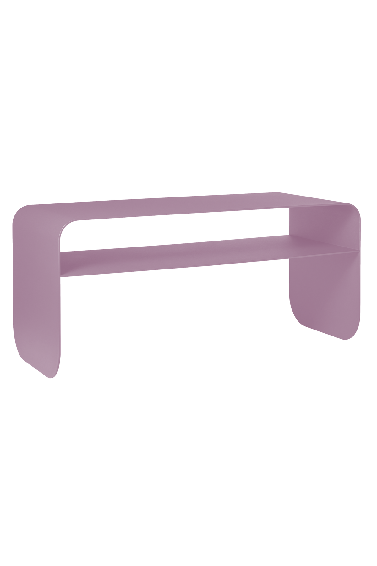 Arden pastell lilac coffee table with shelf