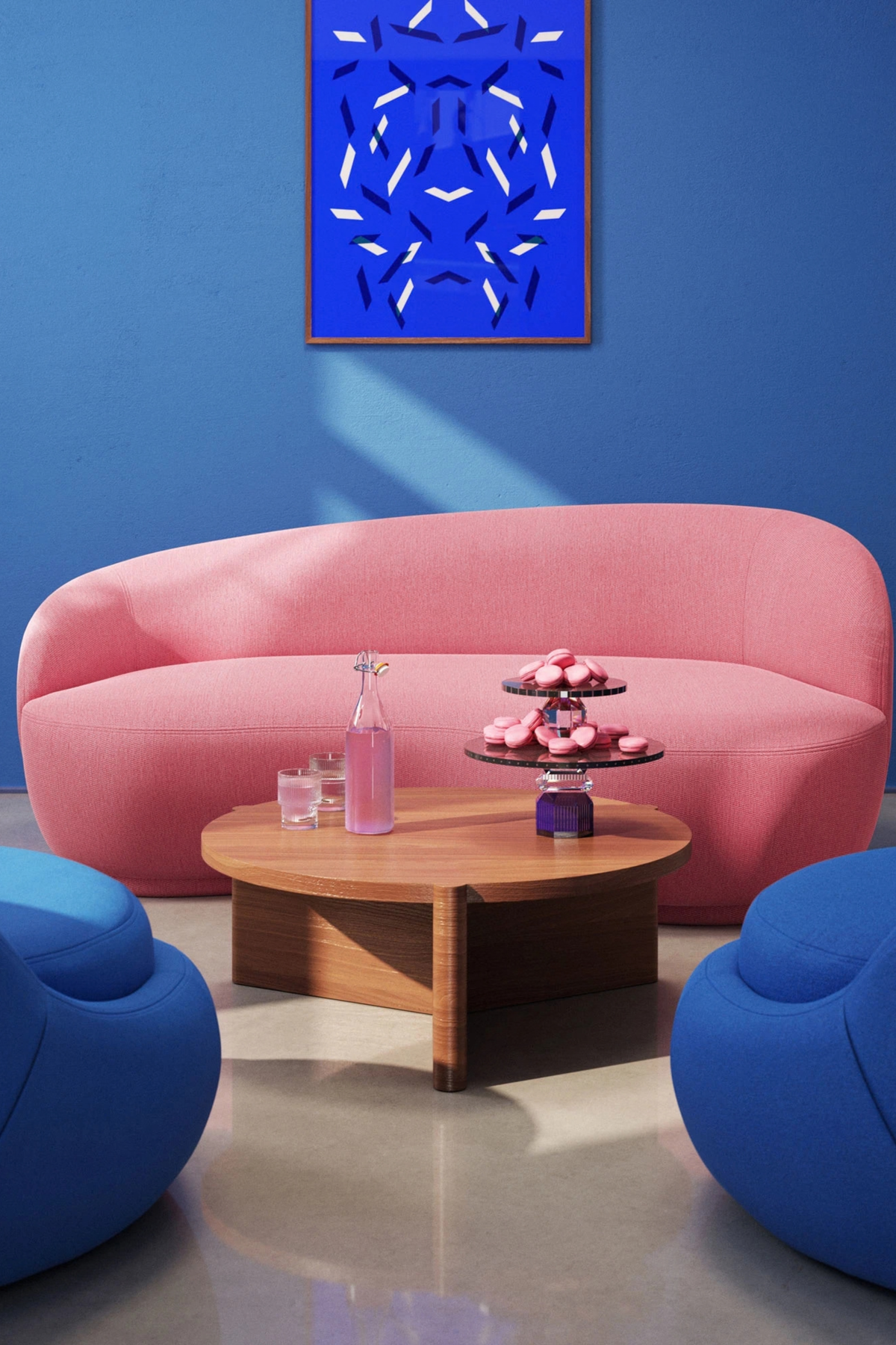 Rose 2,5-seater sofa right, Firenze Bubble Gum