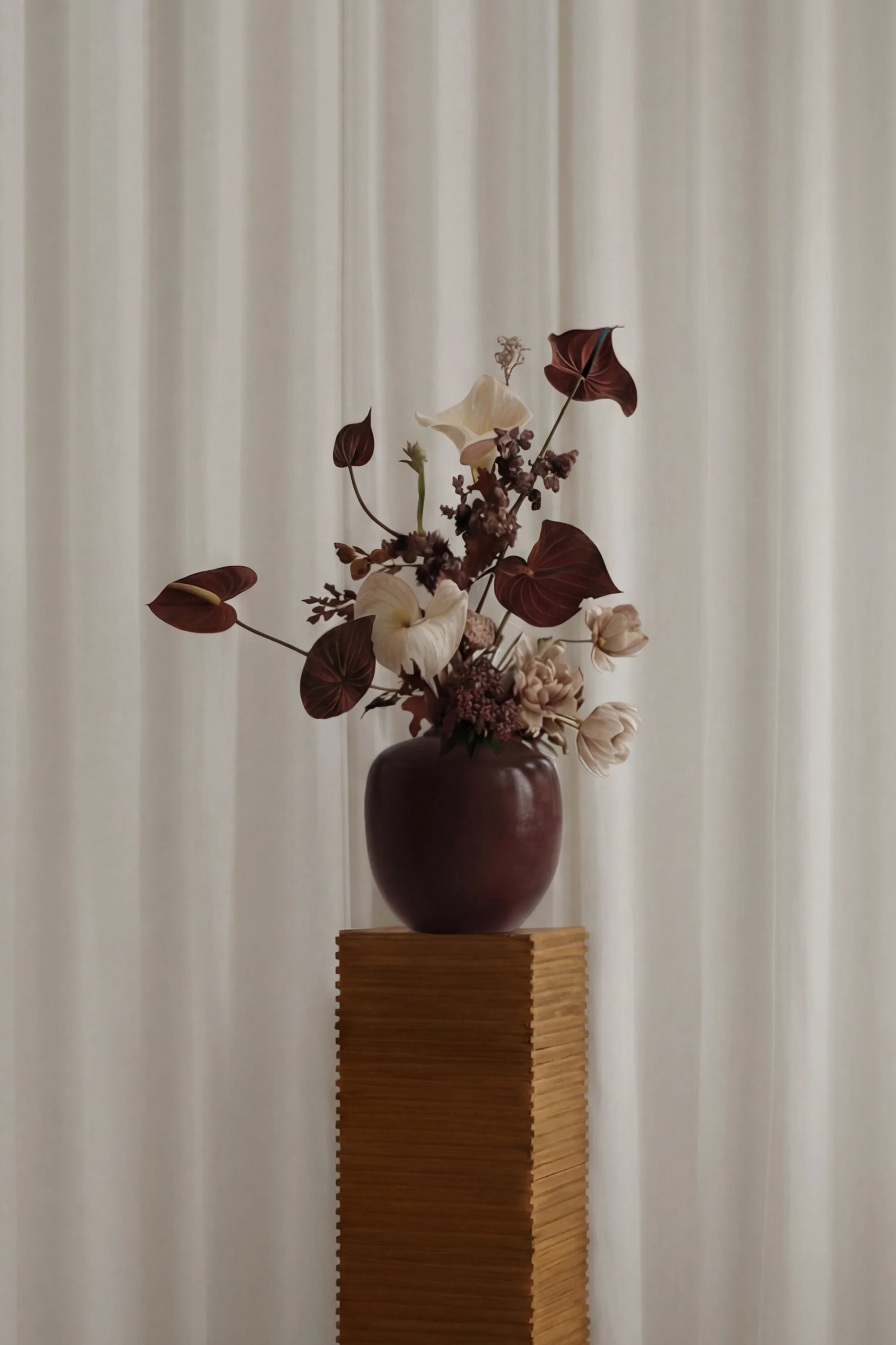 Sunao Vase, mini, maroon