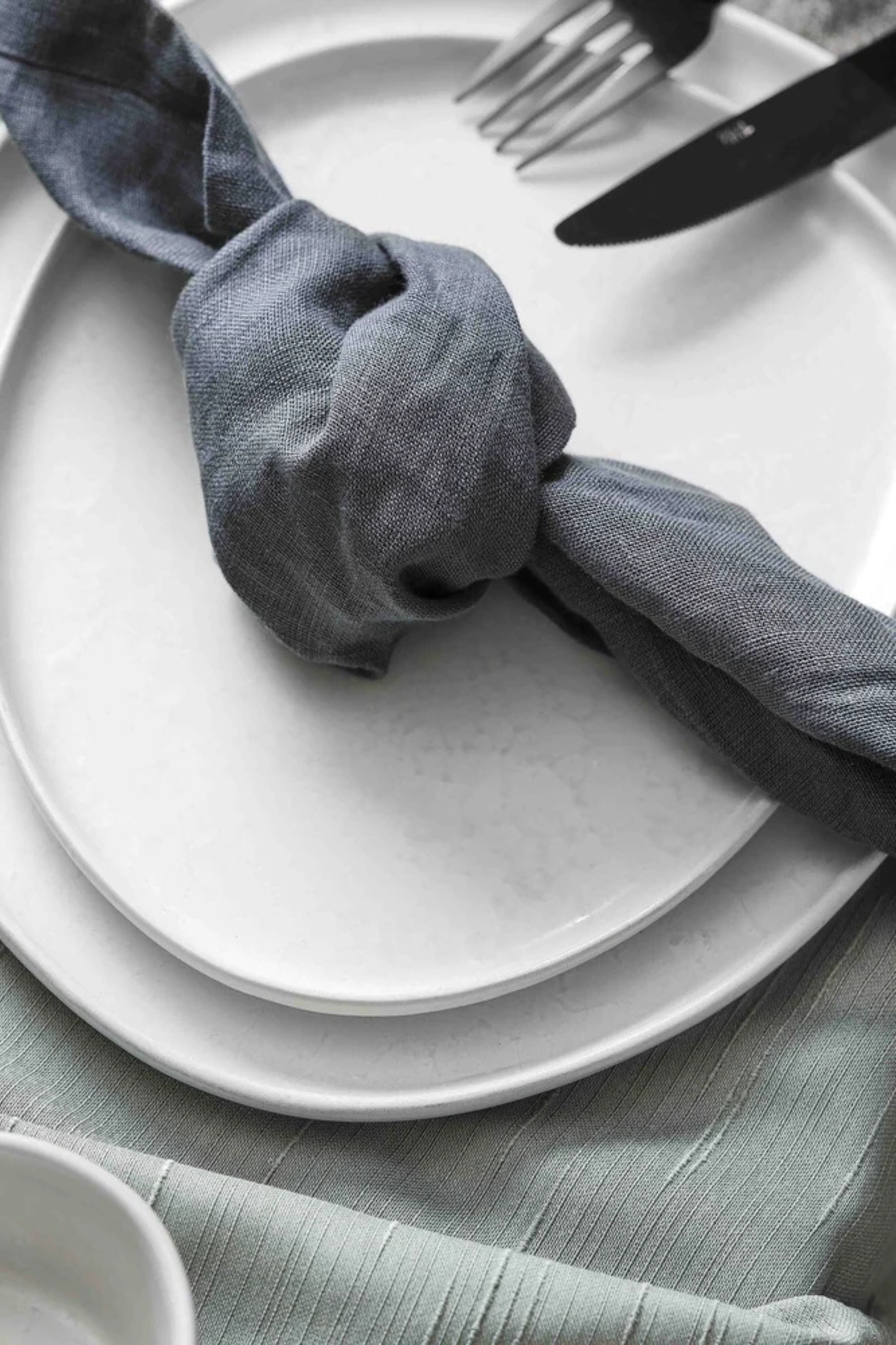 RAW Linen - napkin dark grey 4 pcs