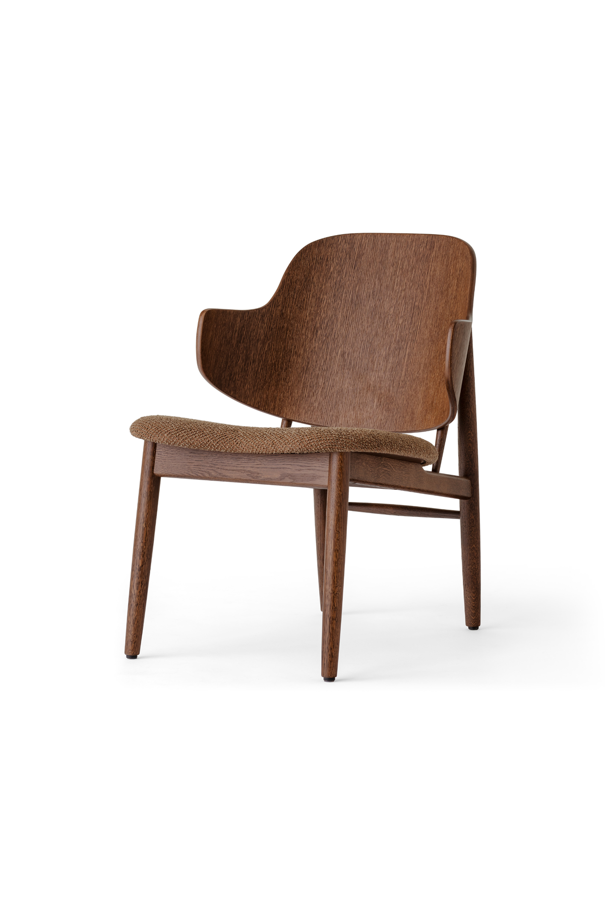 The Penguin Wooden Lounge Chair, red stained oak