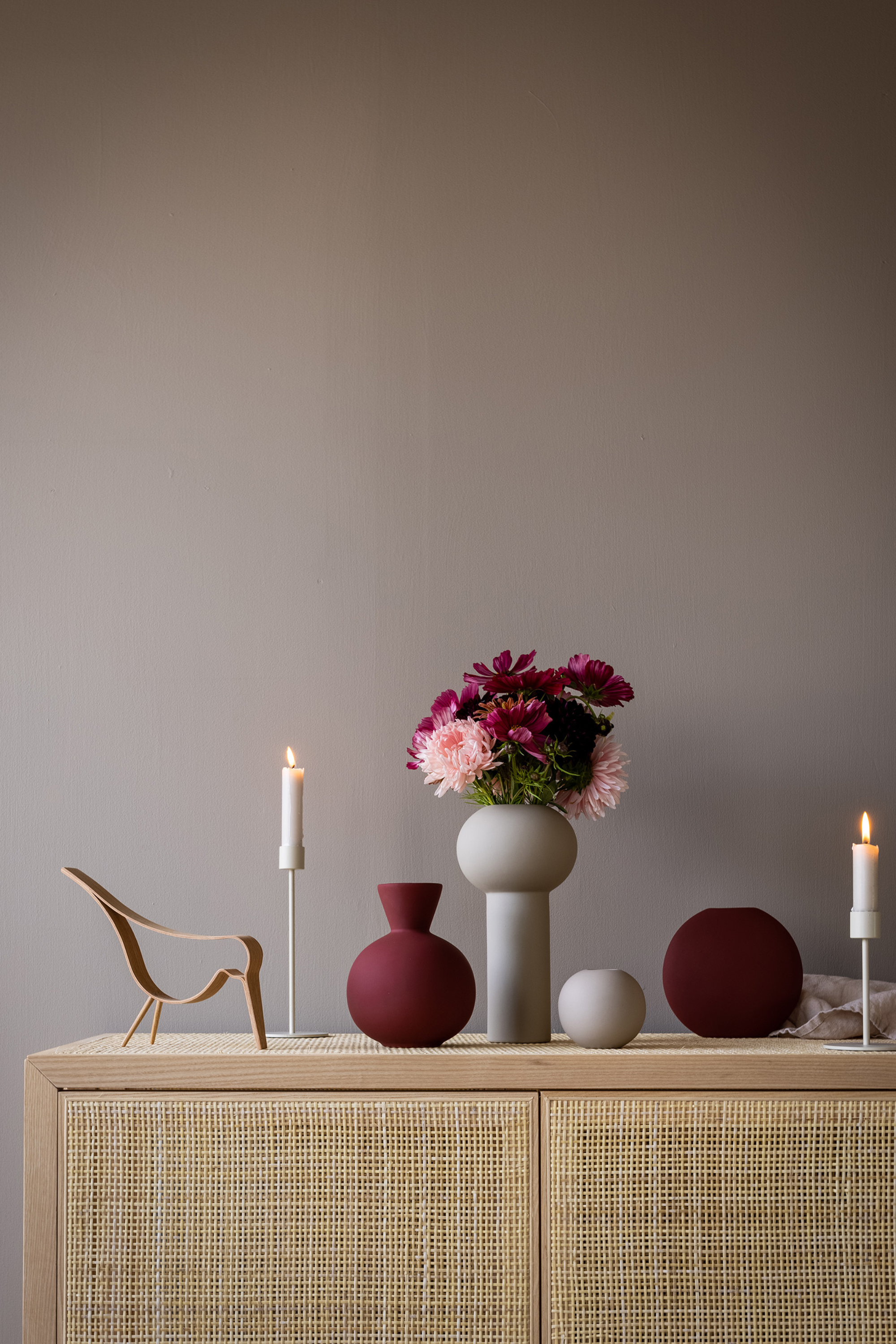 Pillar Vase Sand 24cm