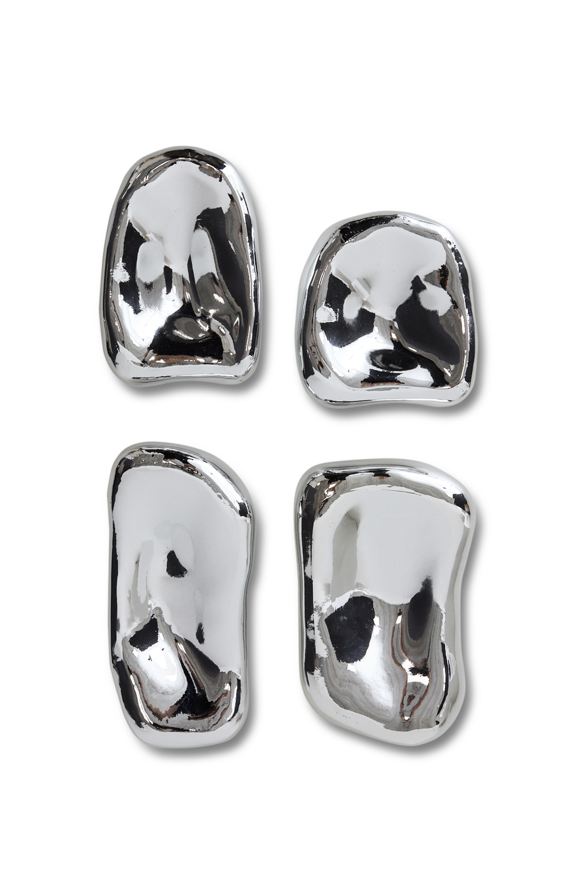 Glass sculptures, chrome, 4