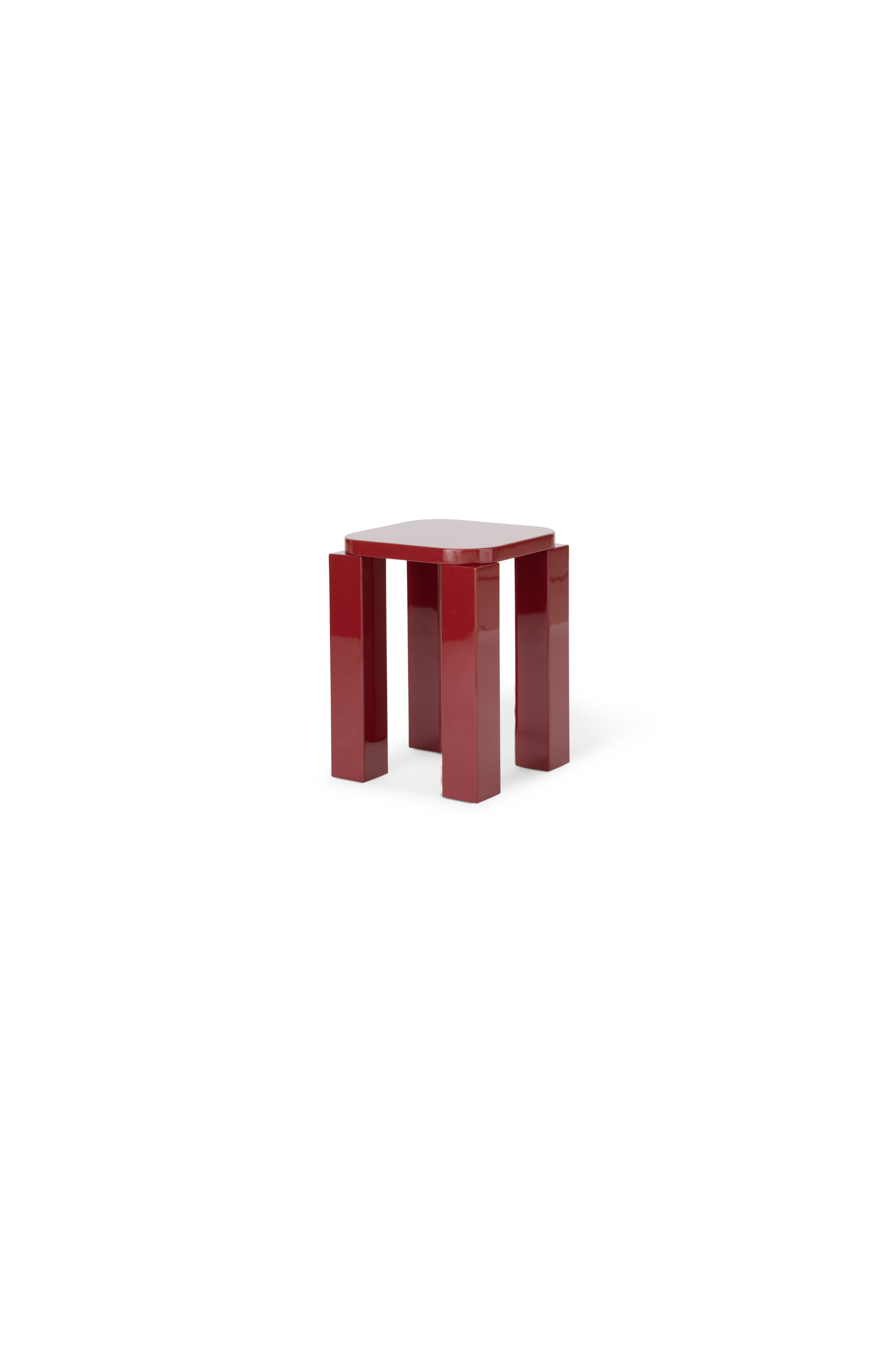 Atlas stool, burgundy