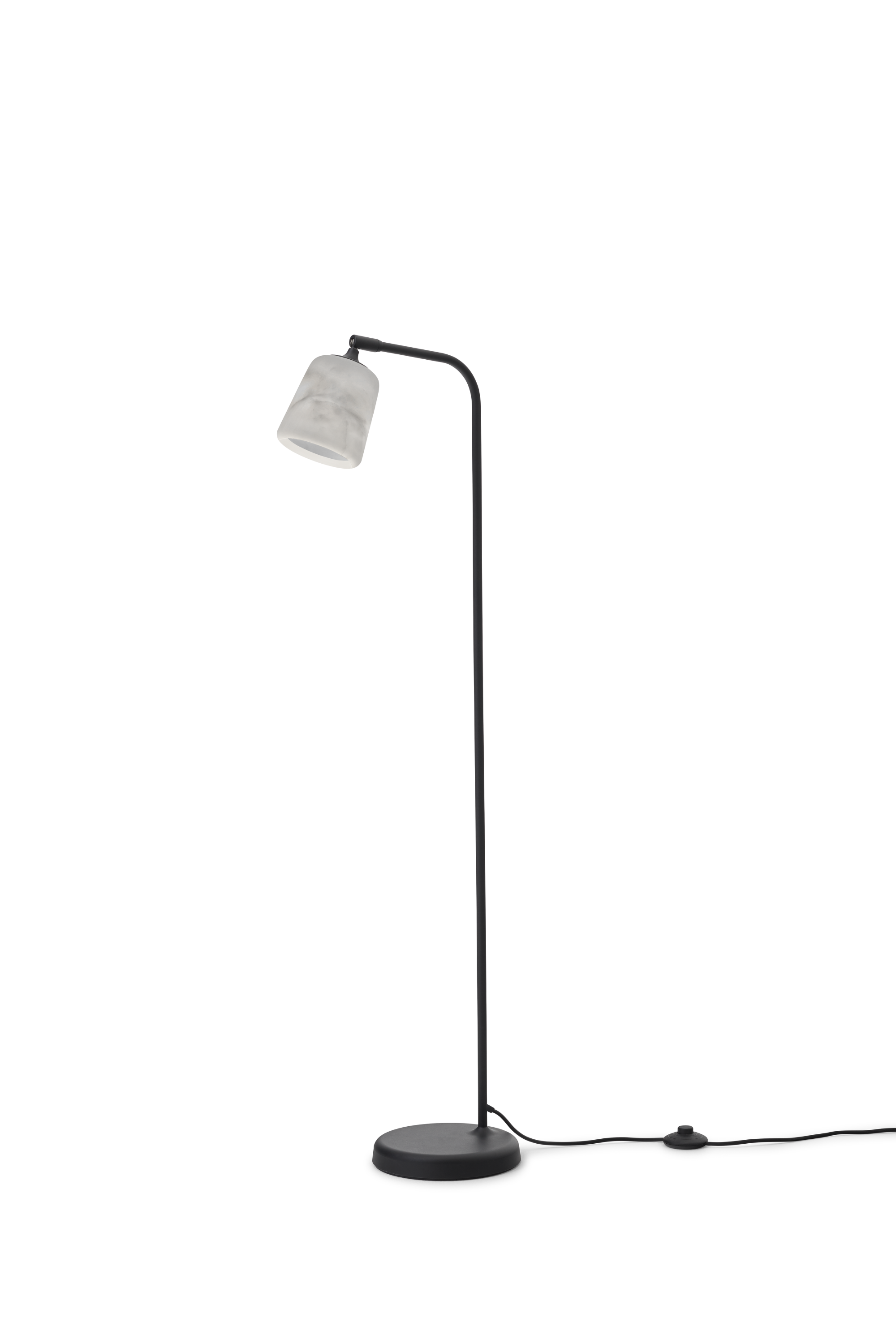 Material floor lamp