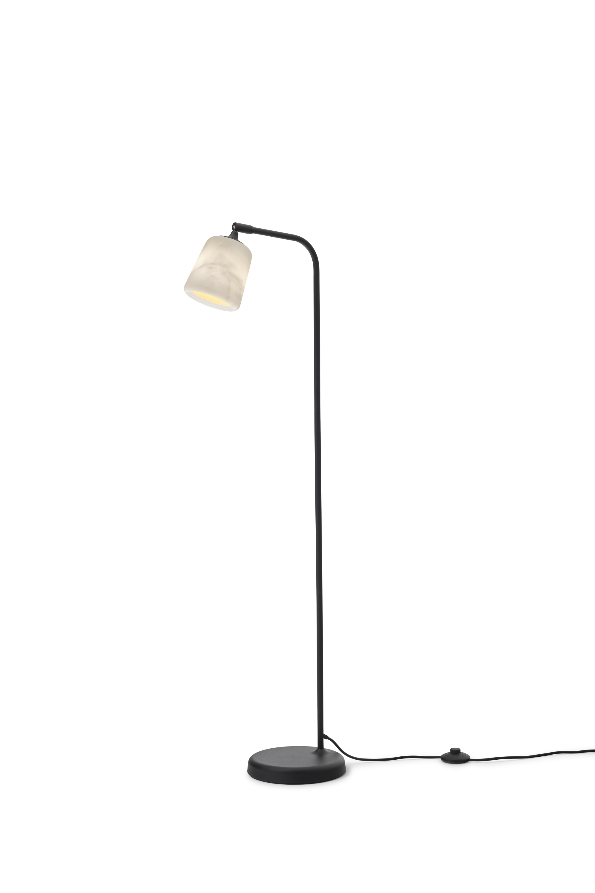 Material floor lamp