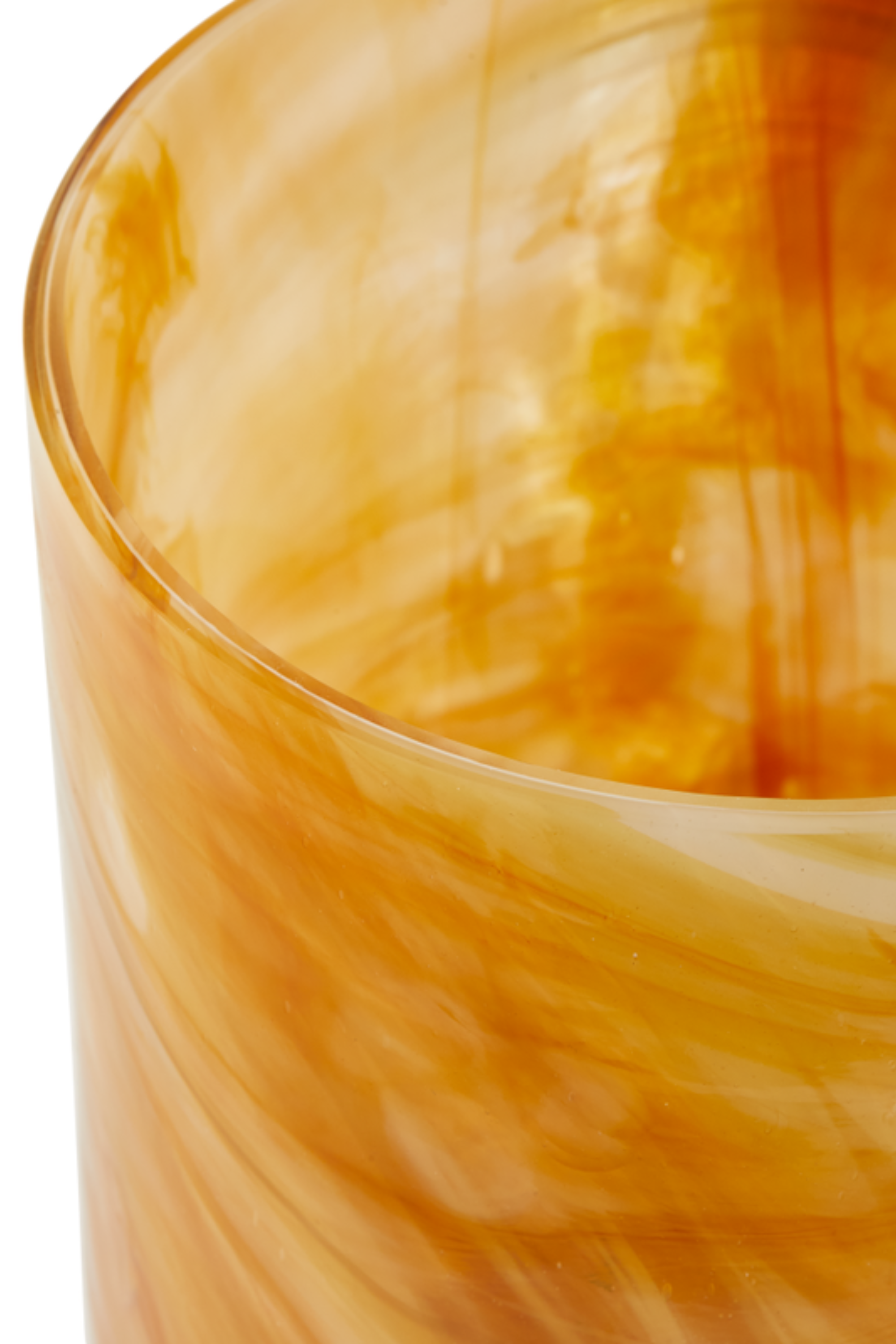 Marbled Glass beige vase, medium