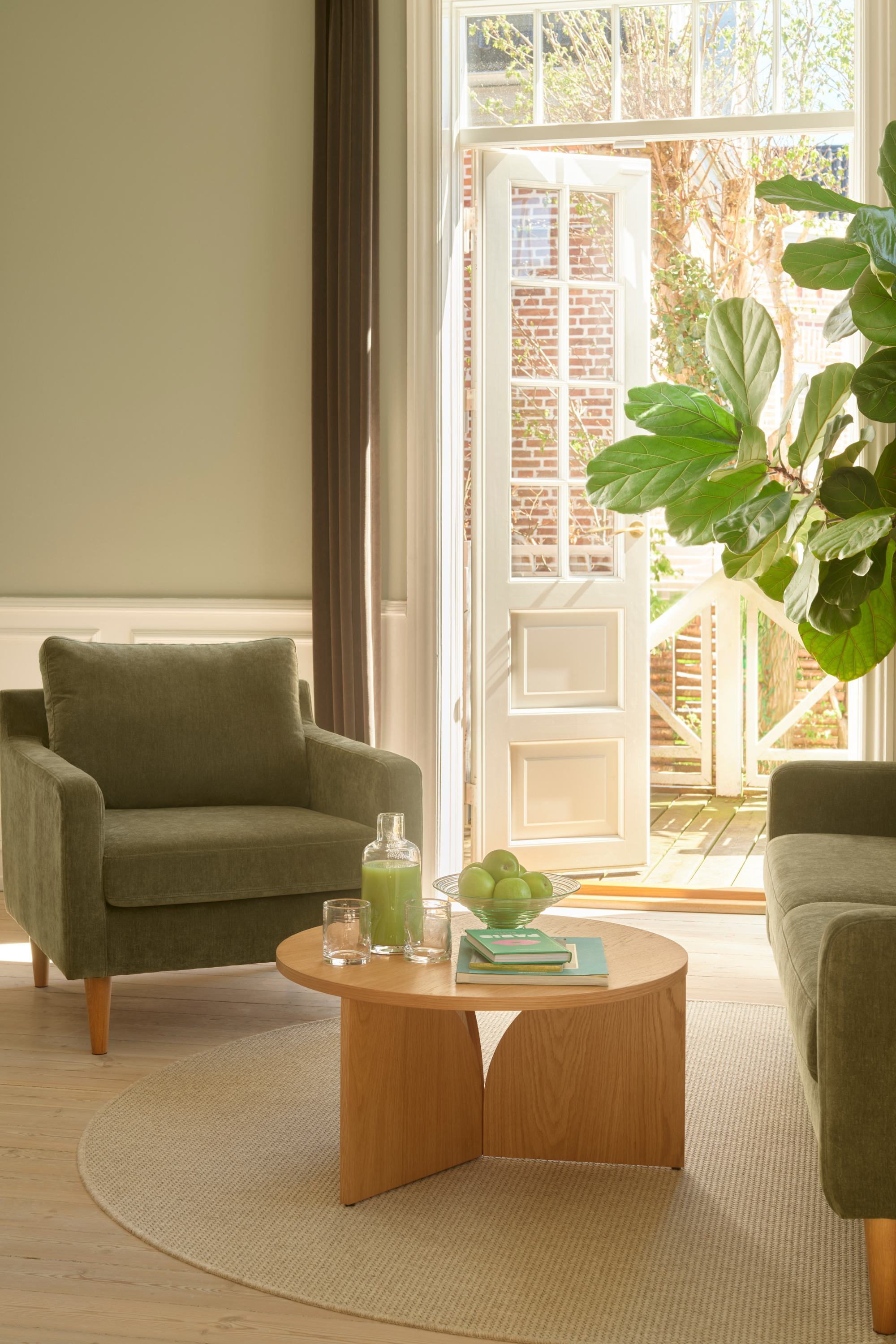 Cece tölgy dohányzóasztal, ø70 cm