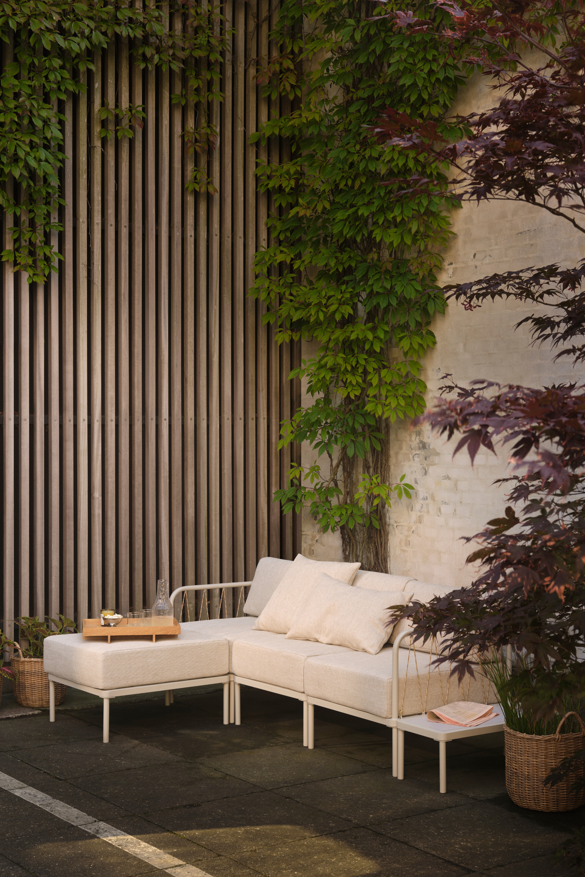 Hadley Outdoor 3-seater Sofa, marzipan