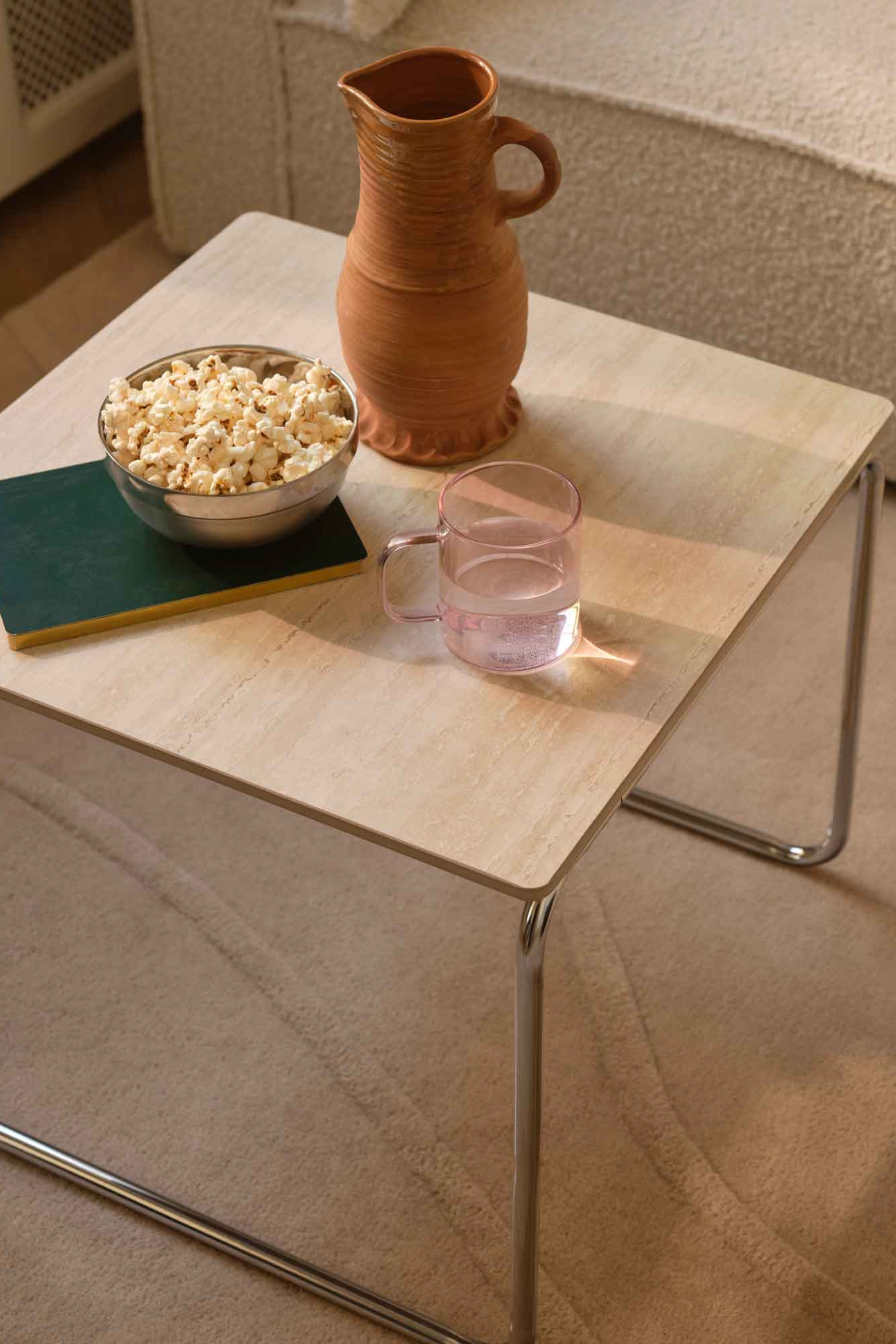 Marlon Coffee table, 50x50 cm chrome