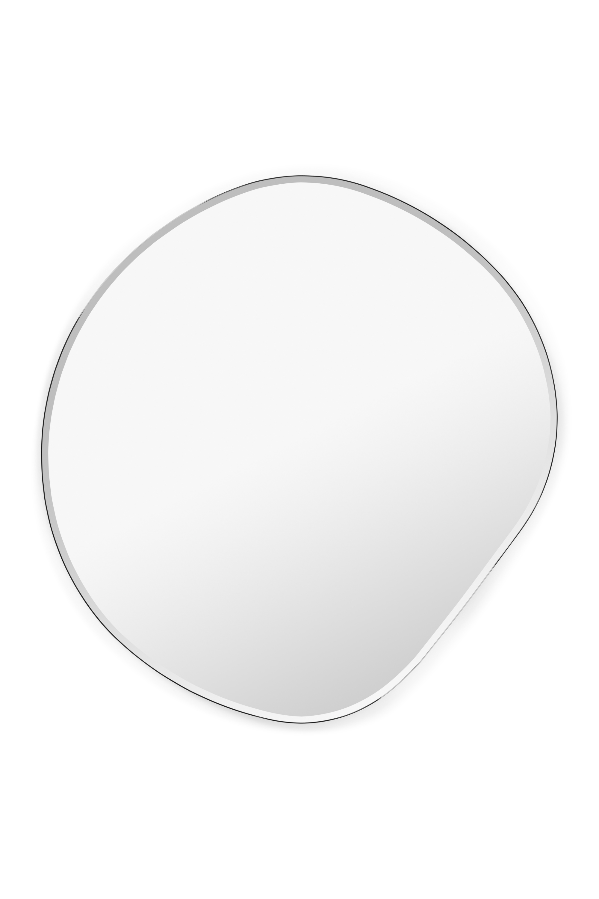 Pond Mirror small dark chrome