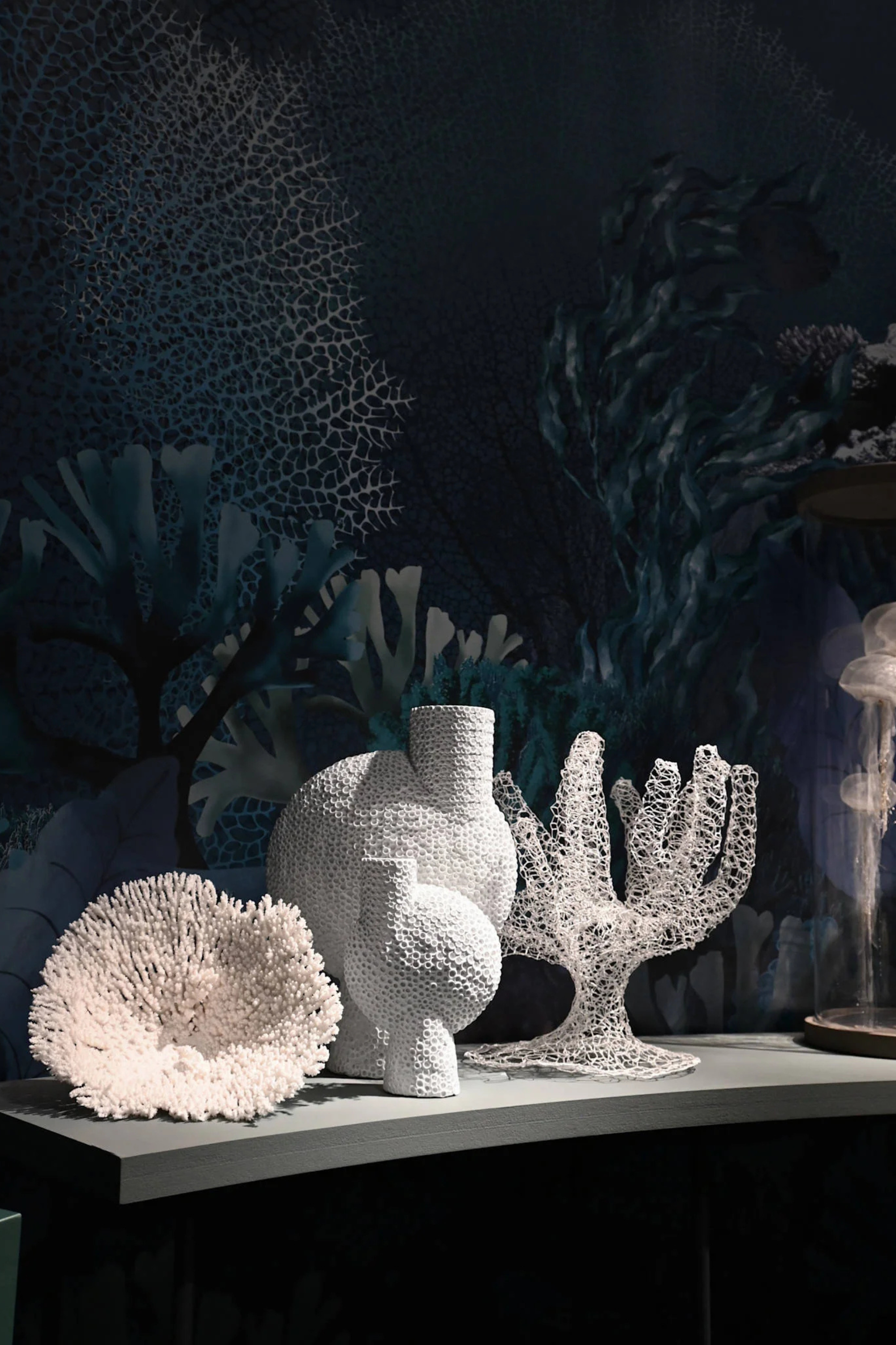 Sphere Vase Bubl Shisen Medio bone white