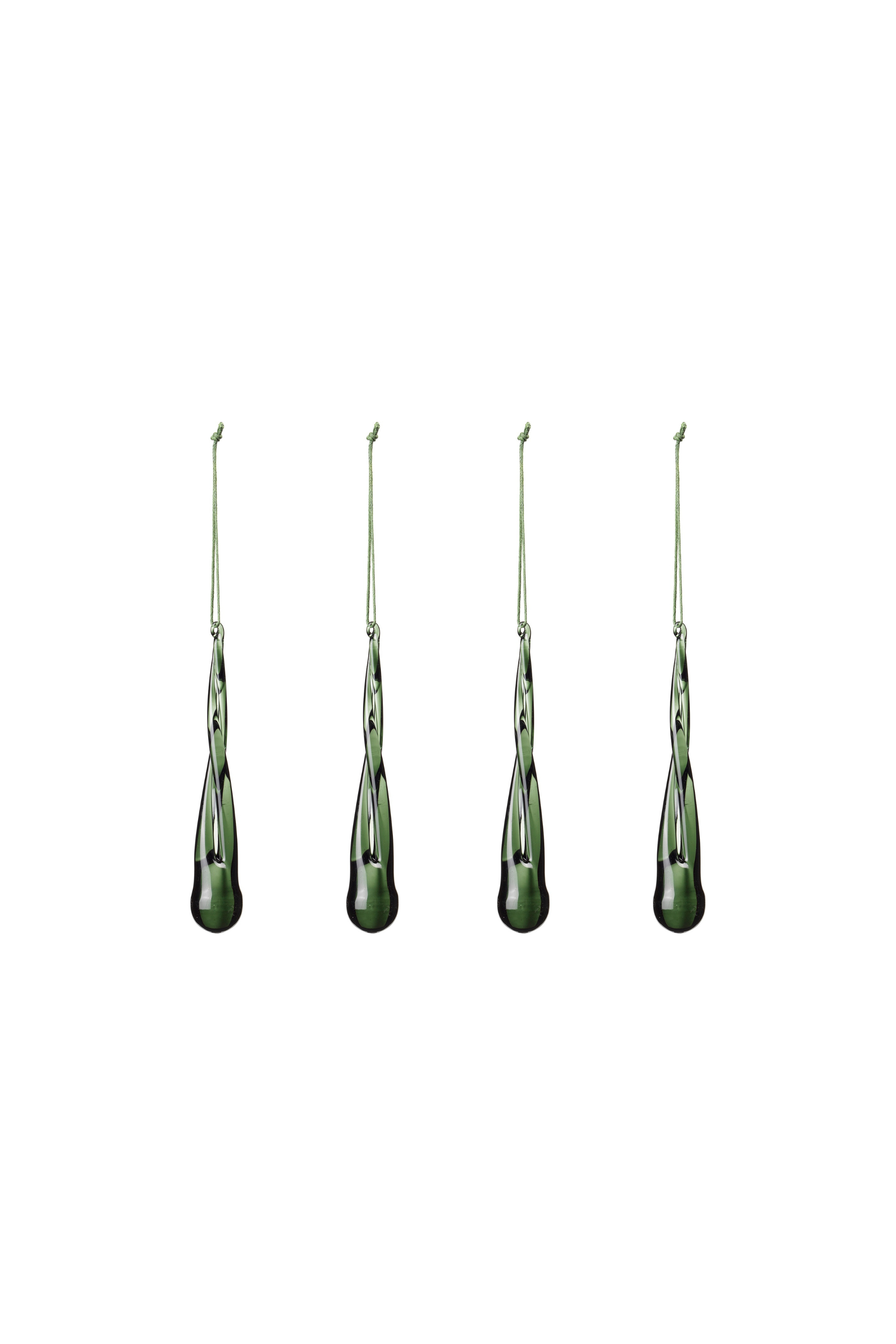 Tear Ornaments dark green