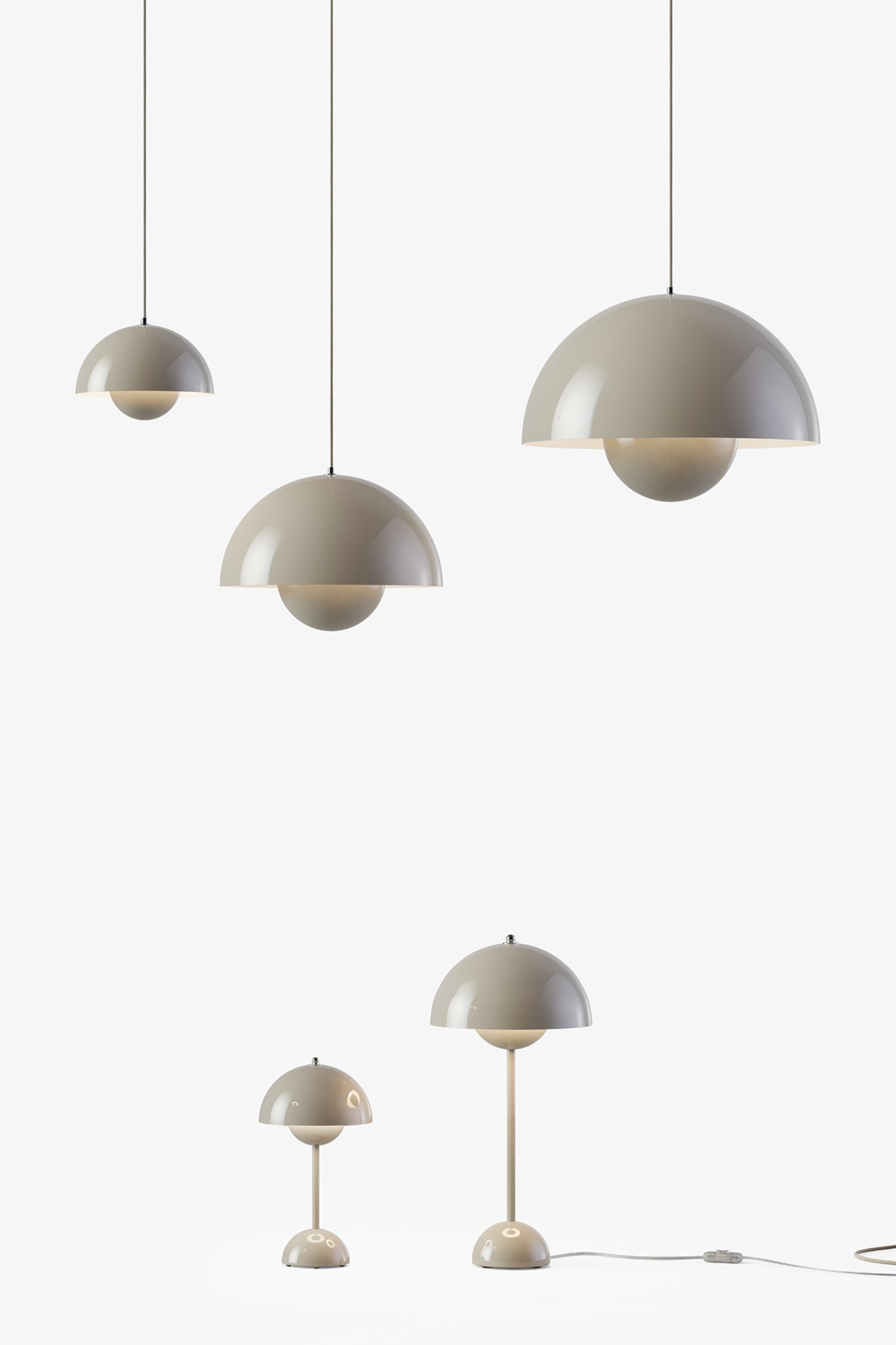 Flowerpot VP2 Pendant Grey Beige