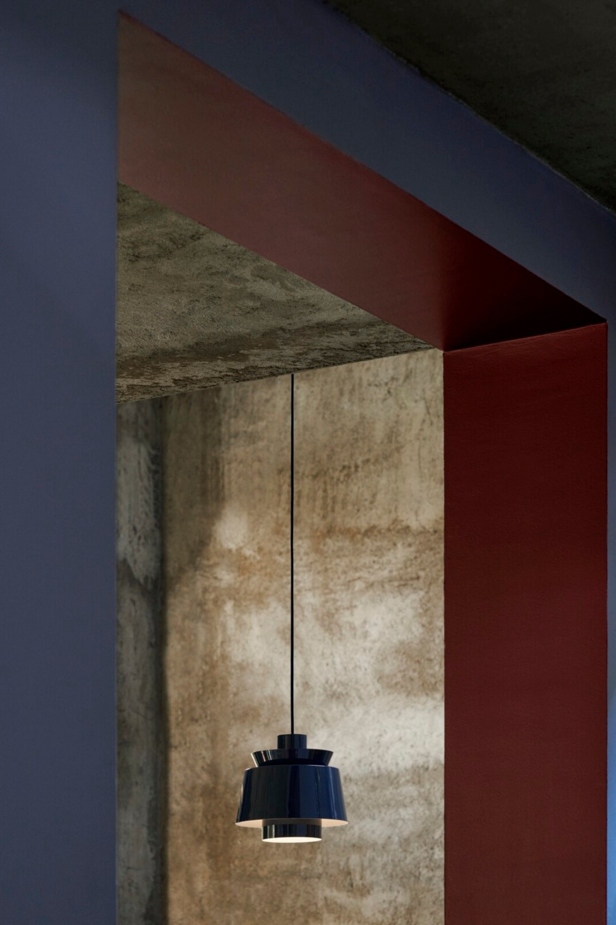 Utzon JU1 steel blue hanging lamp