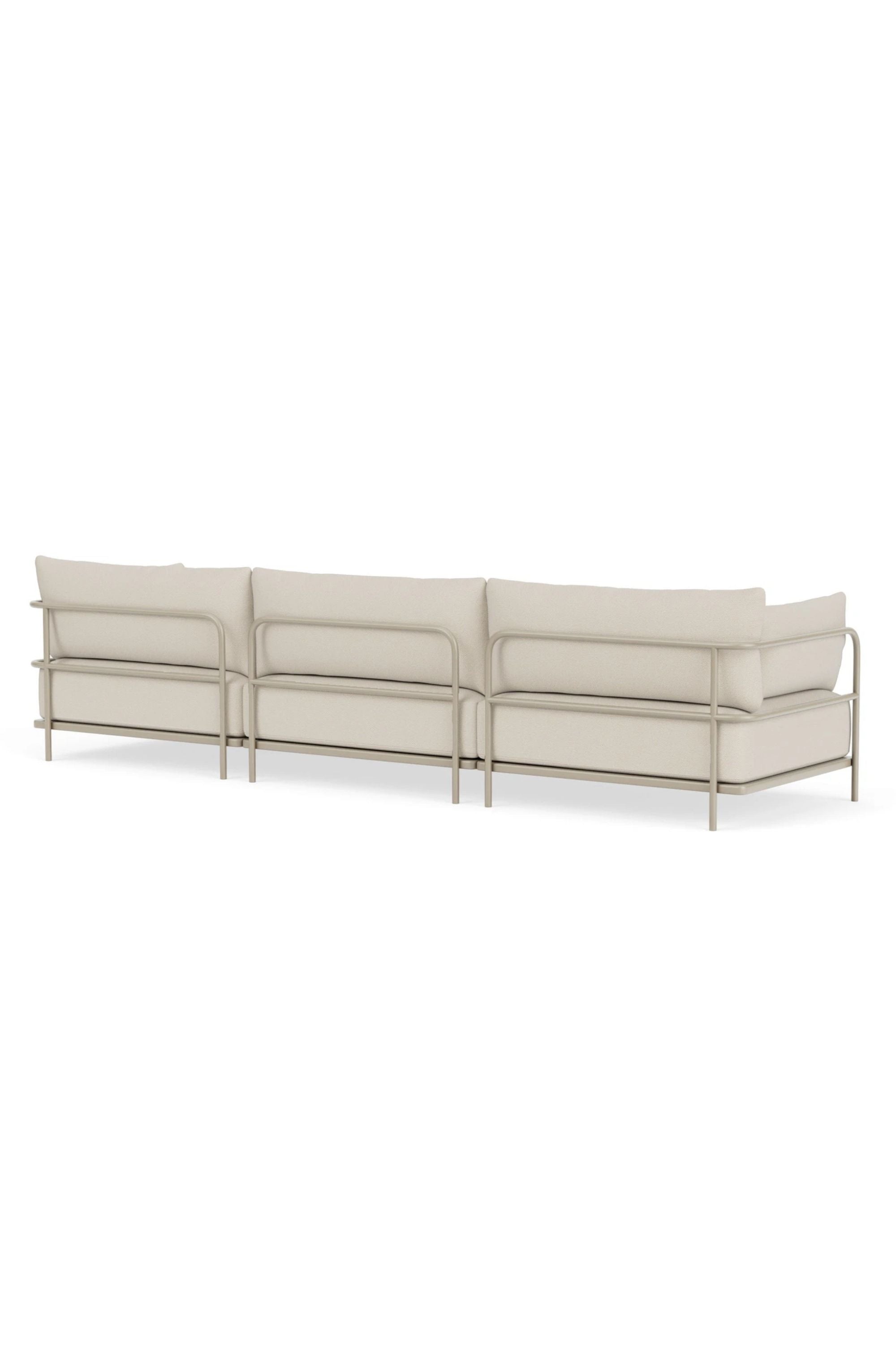 Vincent Outdoor 4-seater chaise right modular sofa Sandshell
