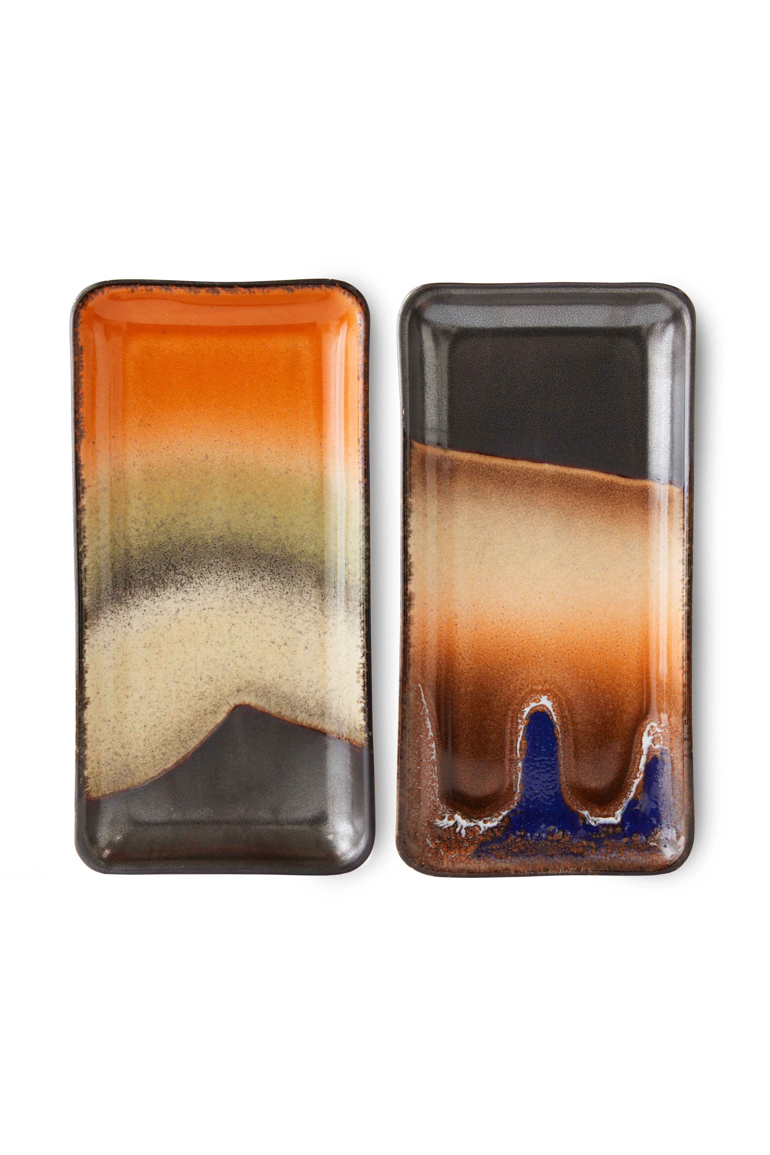 70s Ceramics Small Trays Set of 2