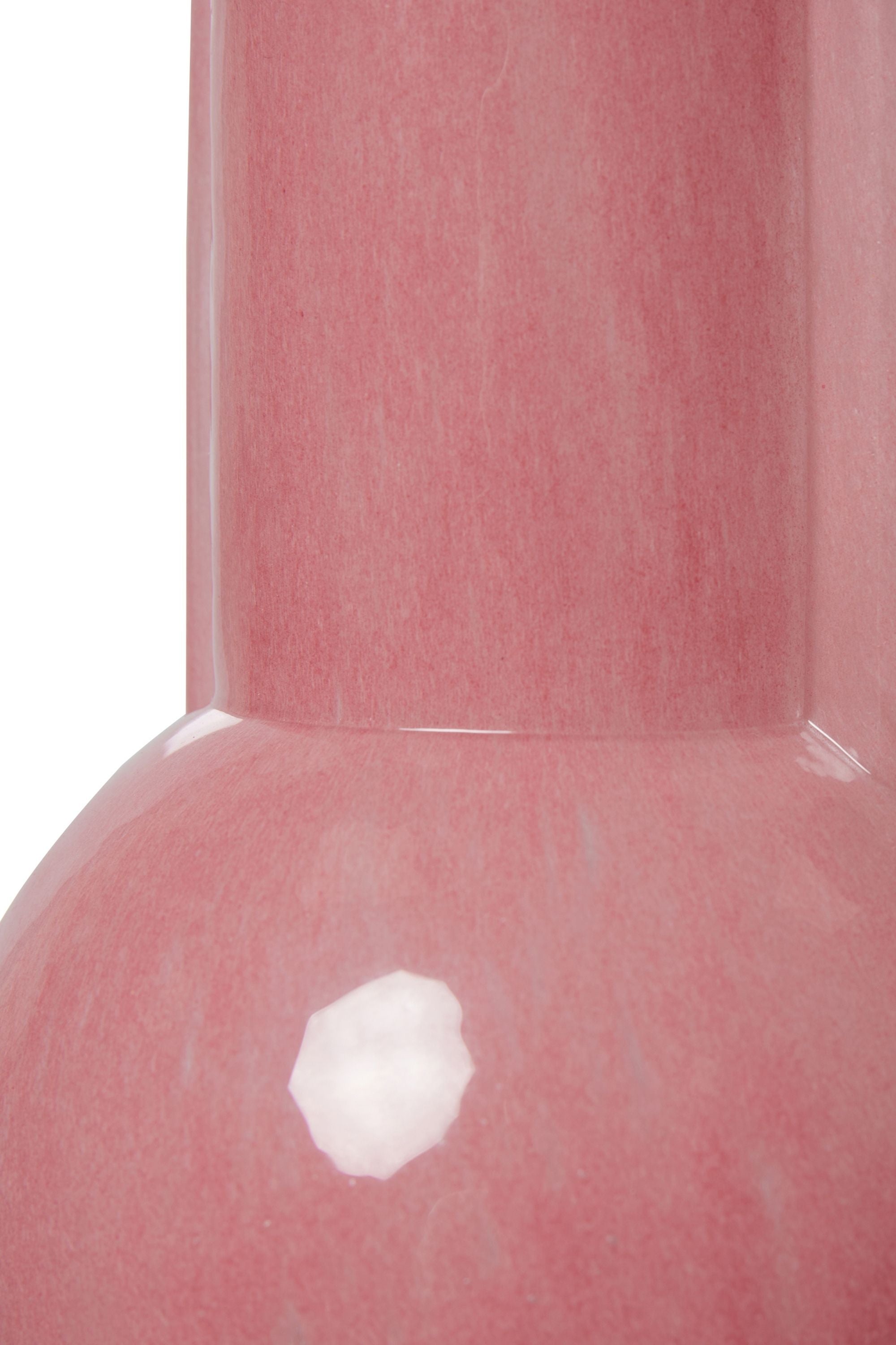 Glass vase flamingo pink