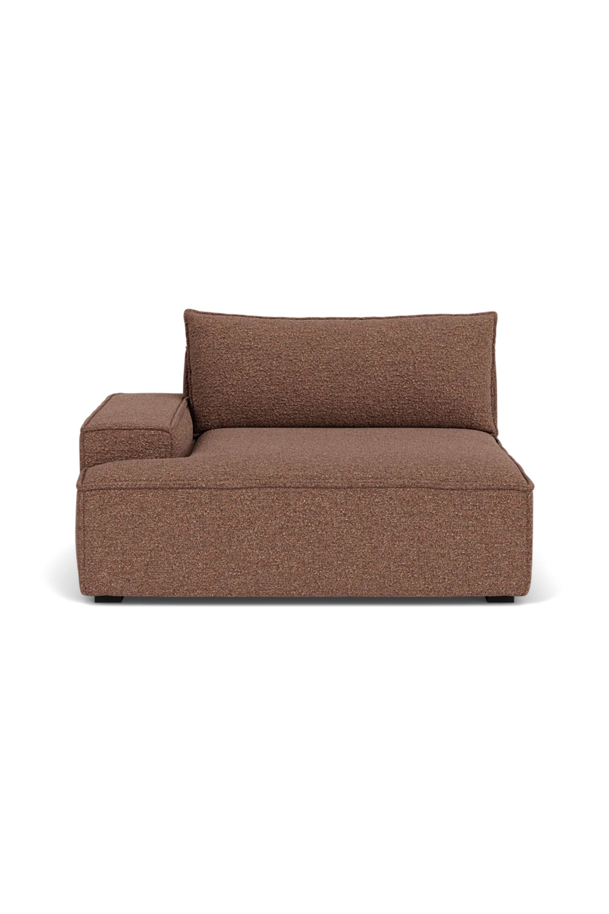 Daphne Sofa Module Left Armrest Pebble Rust