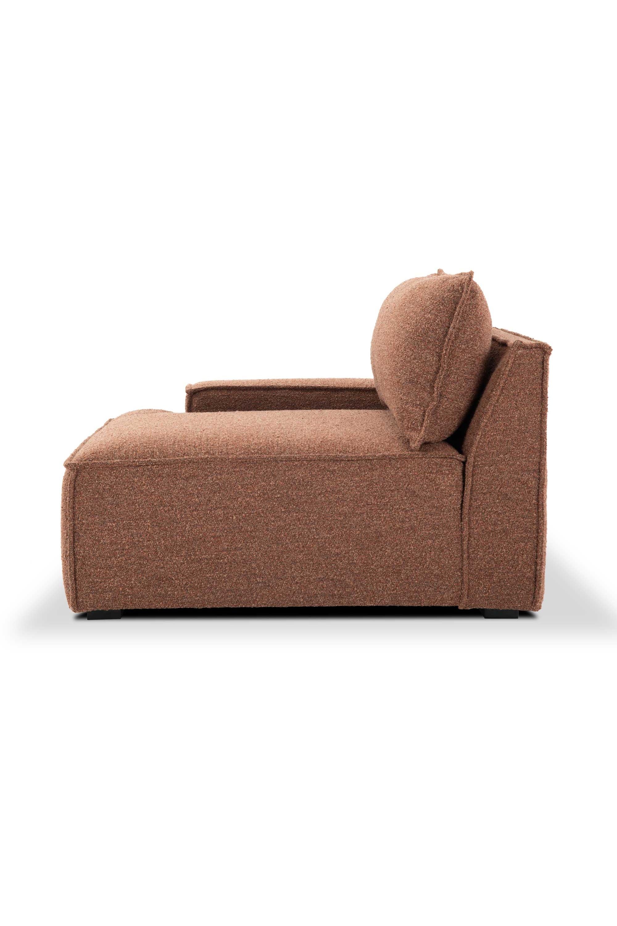Daphne Sofa Module Left Armrest Pebble Rust