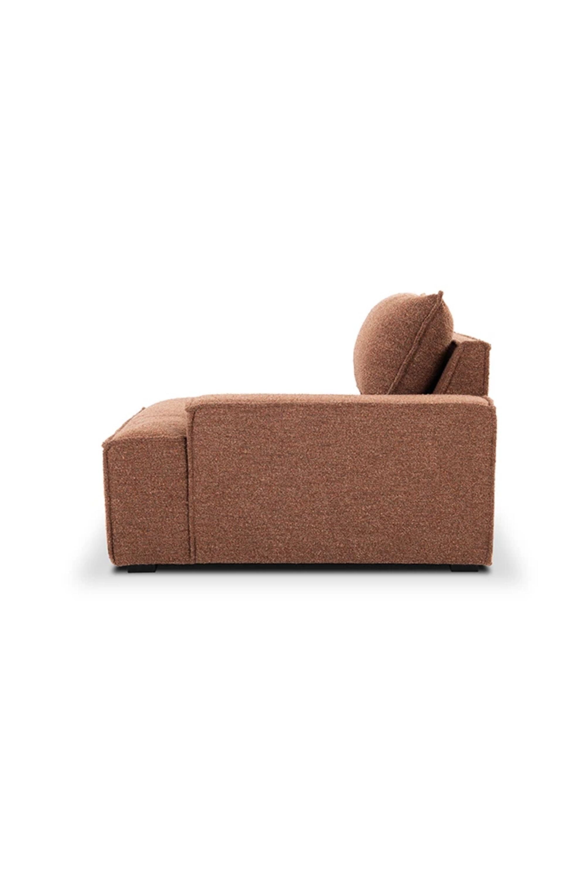 Daphne Sofa Module Right Armrest Pebble Rust