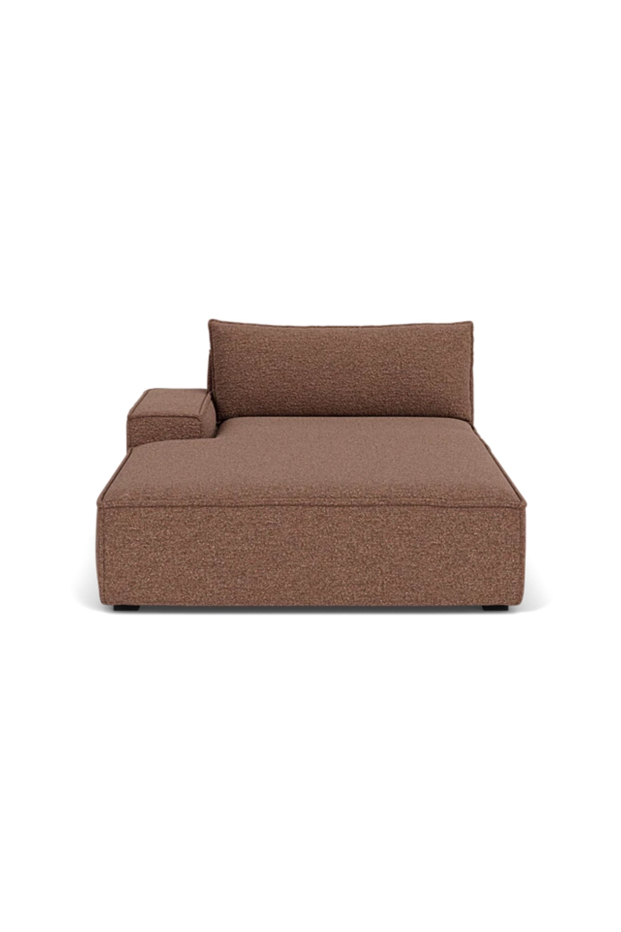 Daphne Sofa Module Left Chaise Longue Pebble Rust