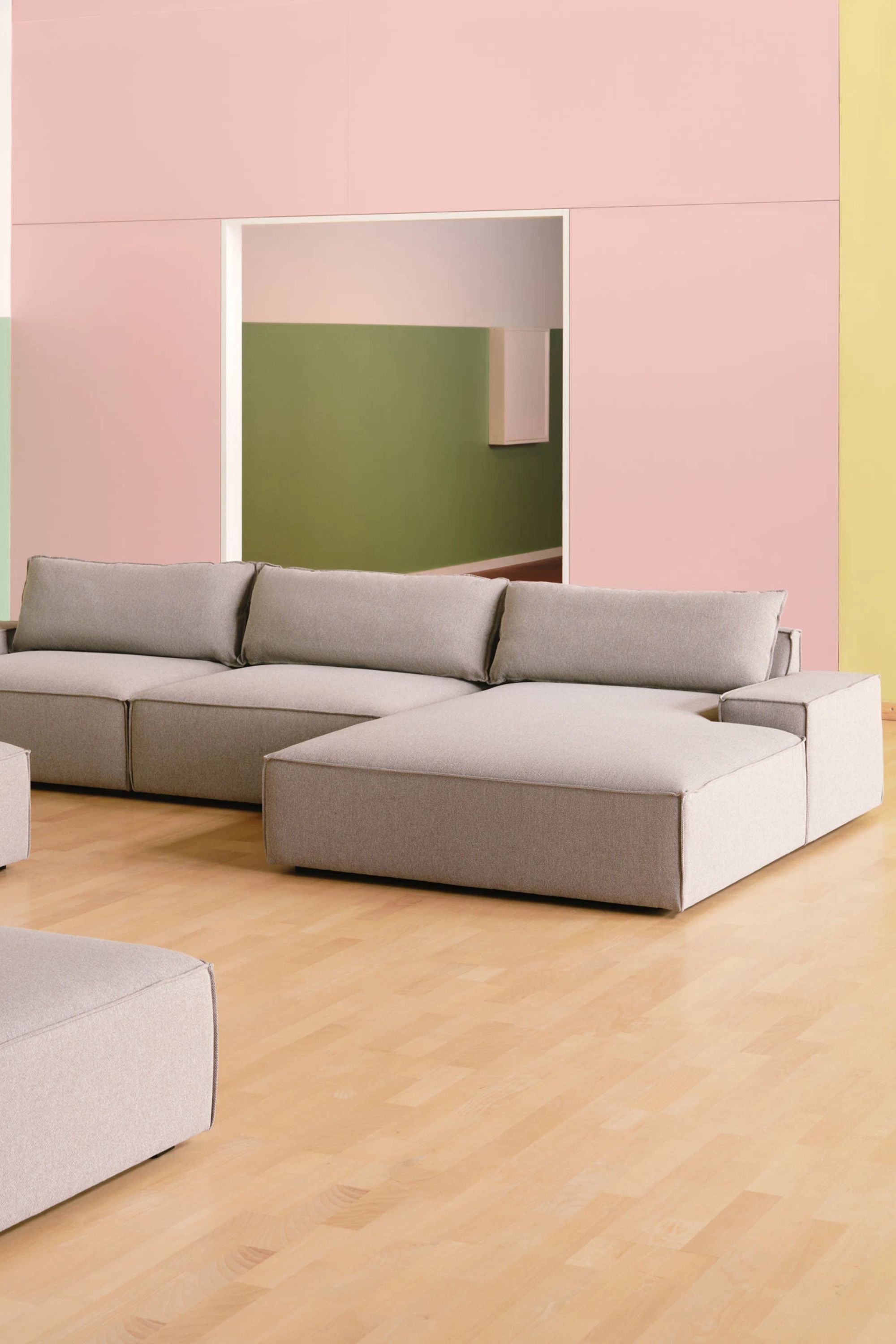 Daphne Sofa Module Right Chaise Longue Agnes Brown