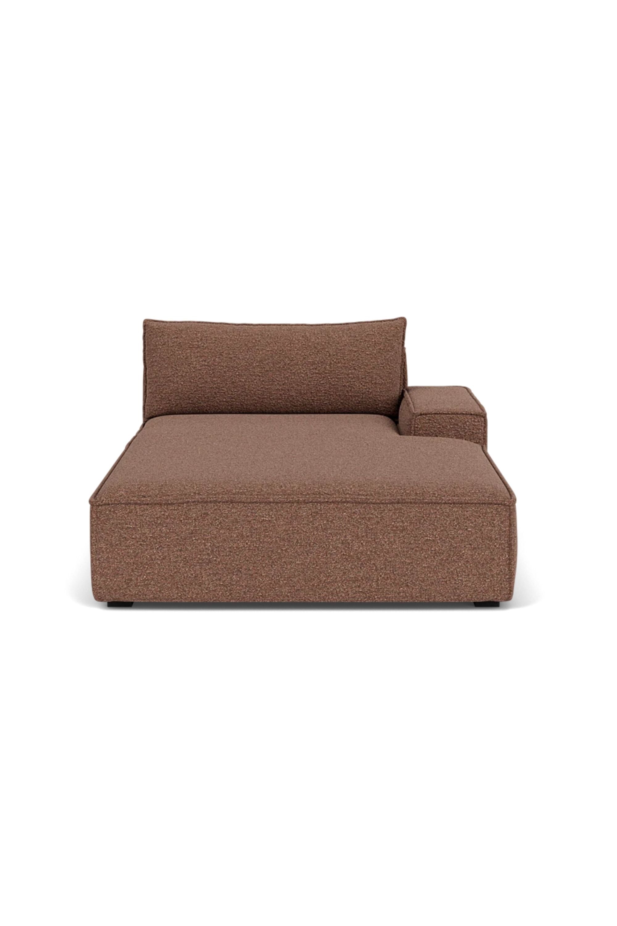 Daphne Sofa Module Right Chaise Longue Pebble Rust