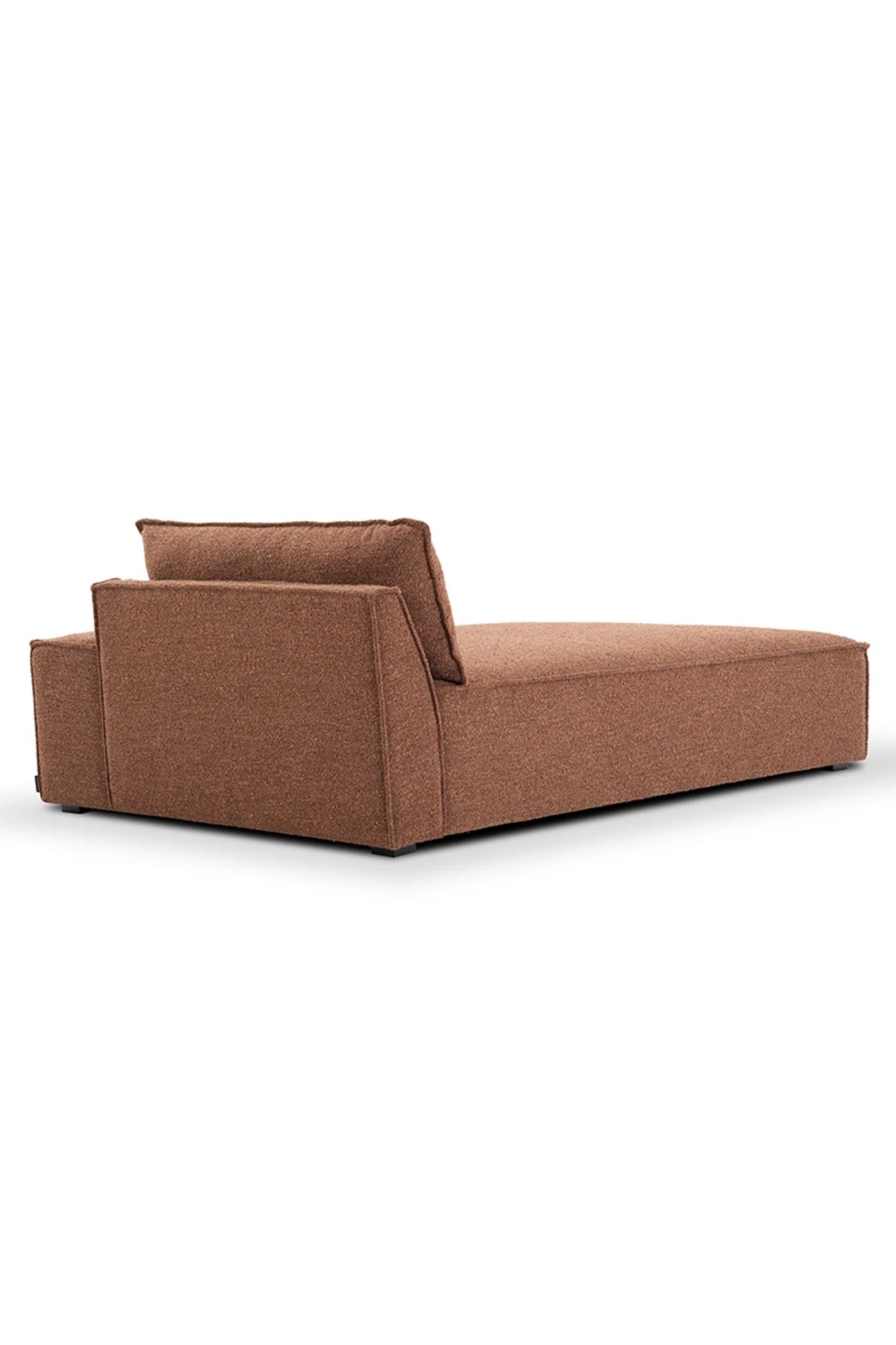 Daphne Sofa Module Right Chaise Longue Pebble Rust