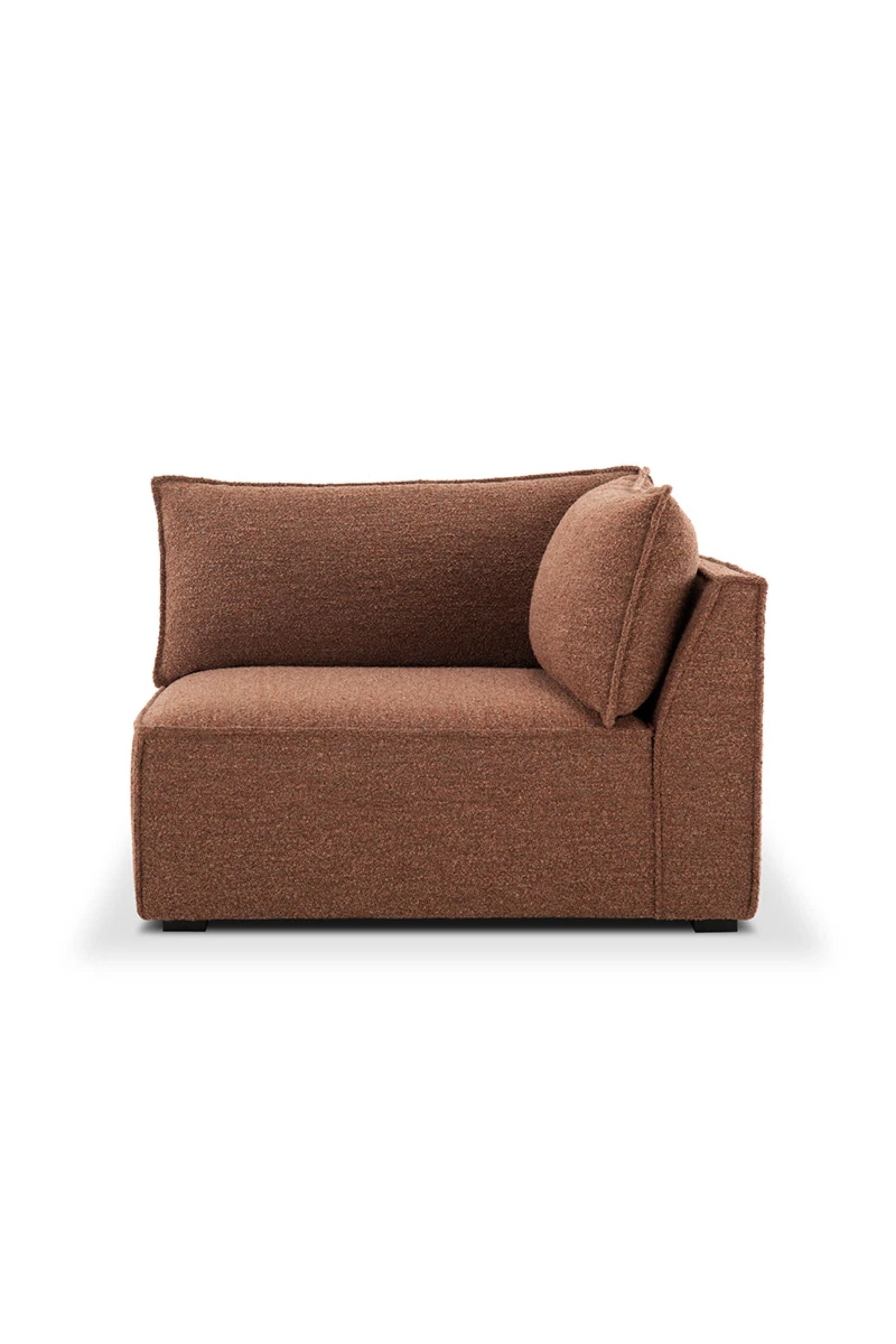 Daphne Sofa Module Corner Left Pebble Rust