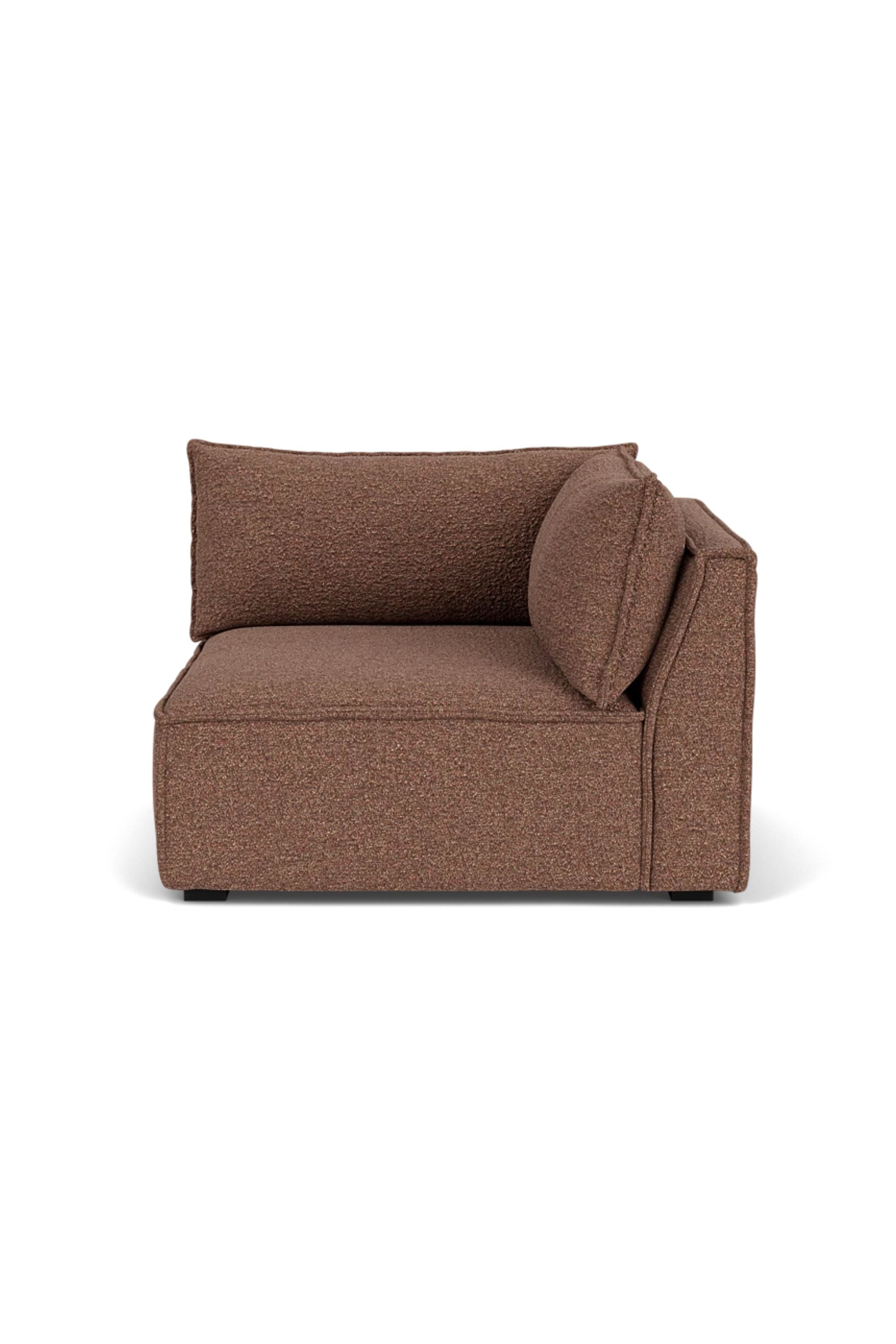 Daphne Sofa Module Corner Right Pebble Rust